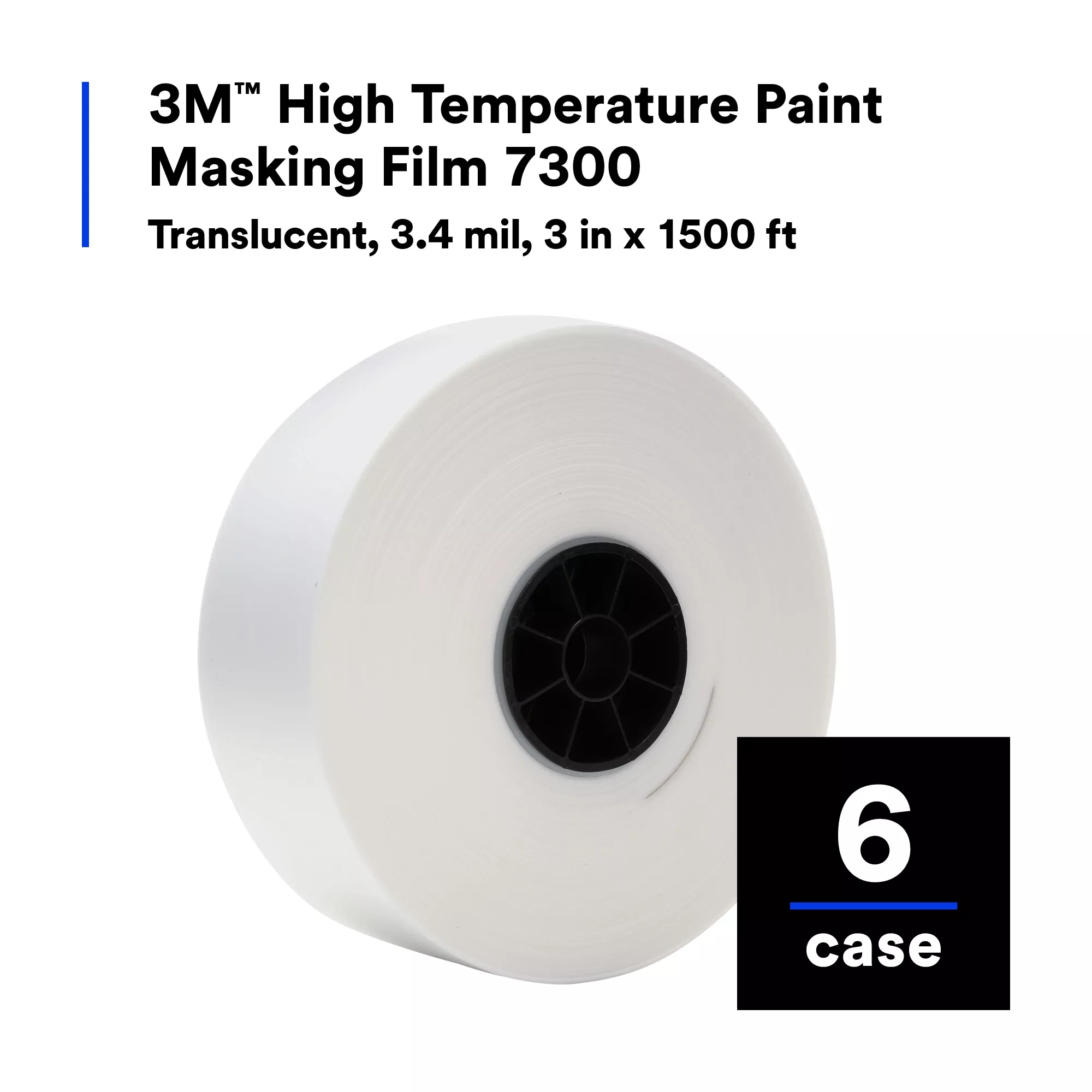 SKU 7000123523 | 3M™ High Temperature Paint Masking Film 7300 Translucent