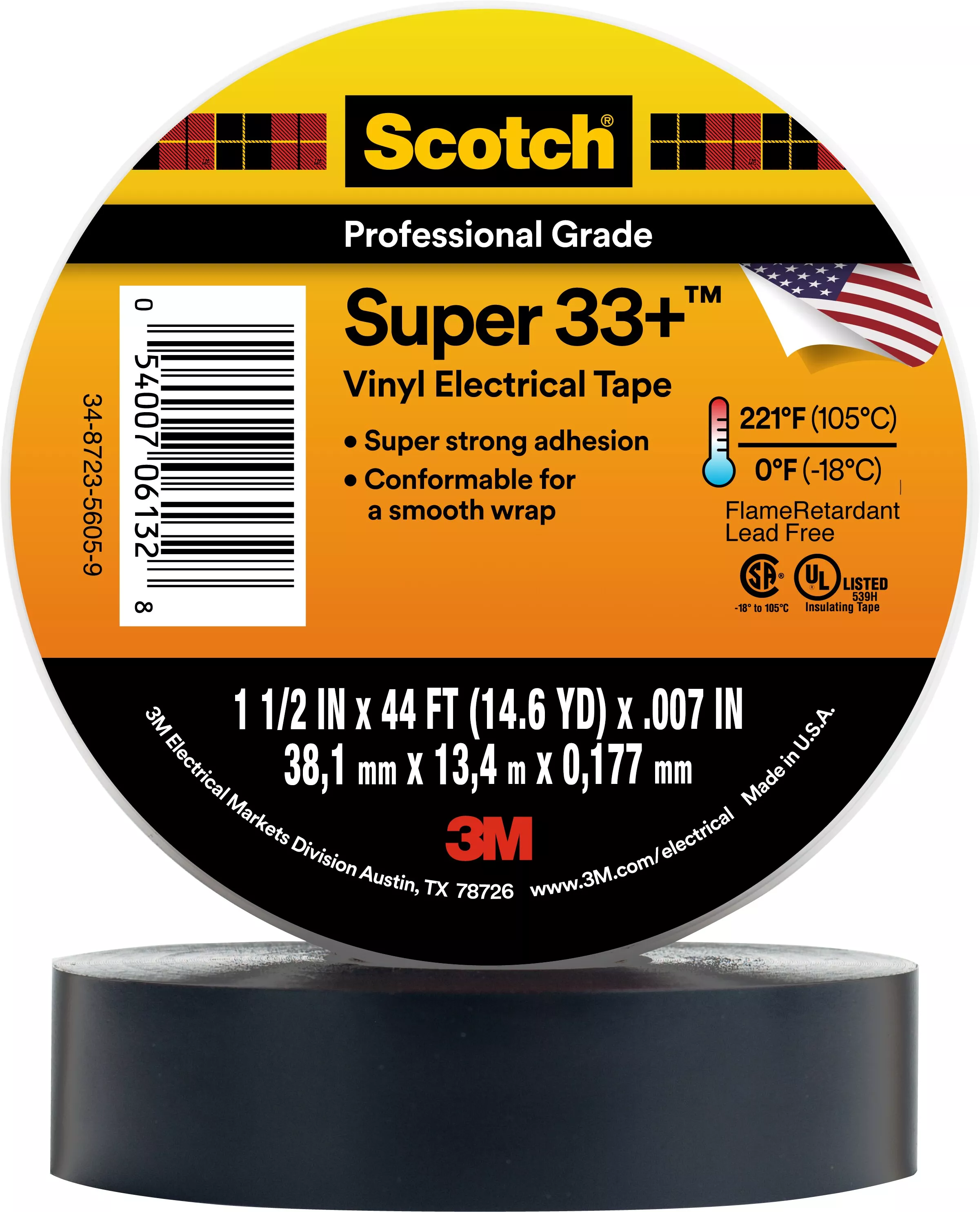 SKU 7010348231 | Scotch® Vinyl Electrical Tape 33