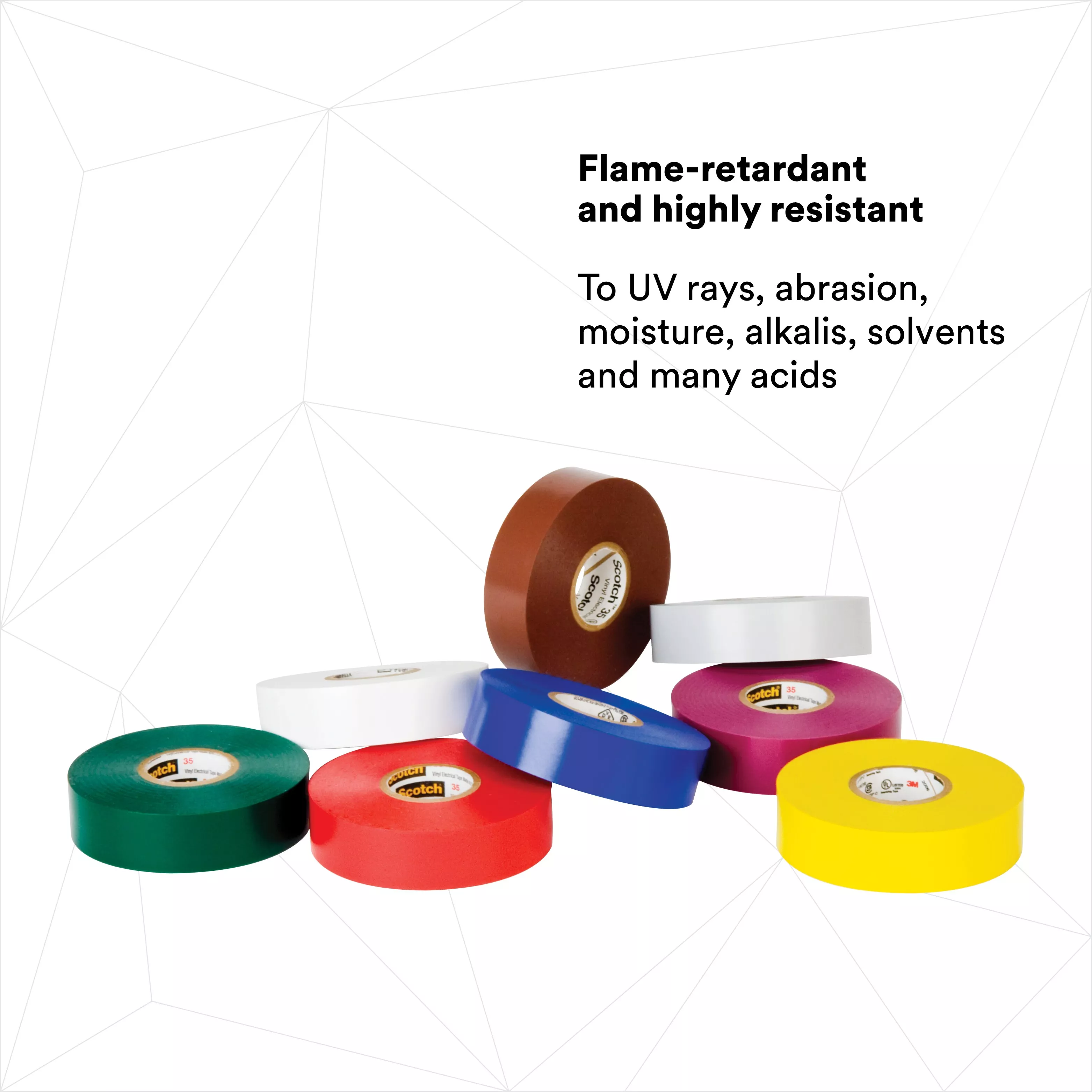 SKU 7010297490 | Scotch® Vinyl Color Coding Electrical Tape 35