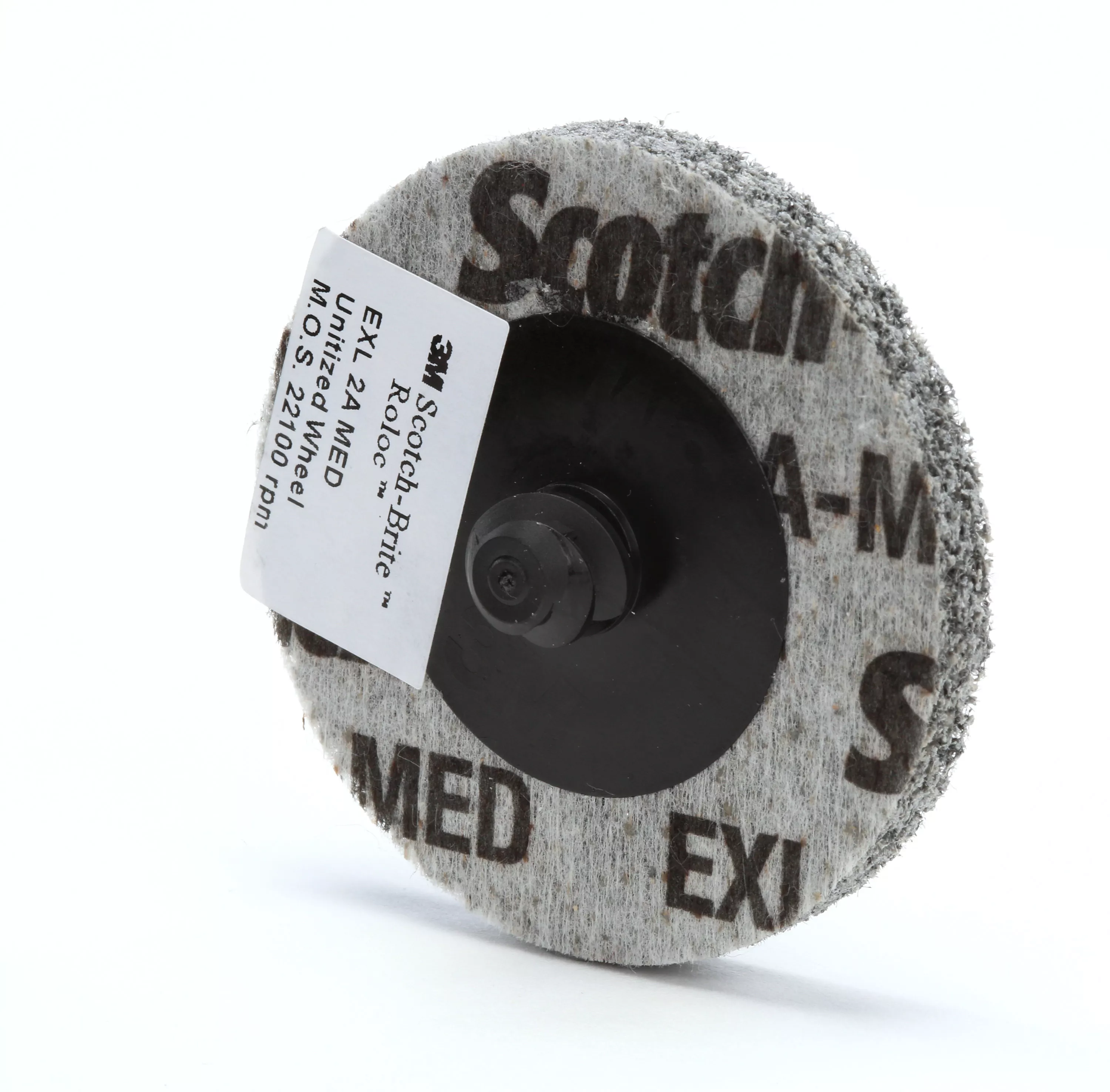 Scotch-Brite™ Roloc™ EXL Unitized Wheel, XL-UR, 2A Medium, TR, 3 in, SPR
21835B, 4/Carton, 40 ea/Case