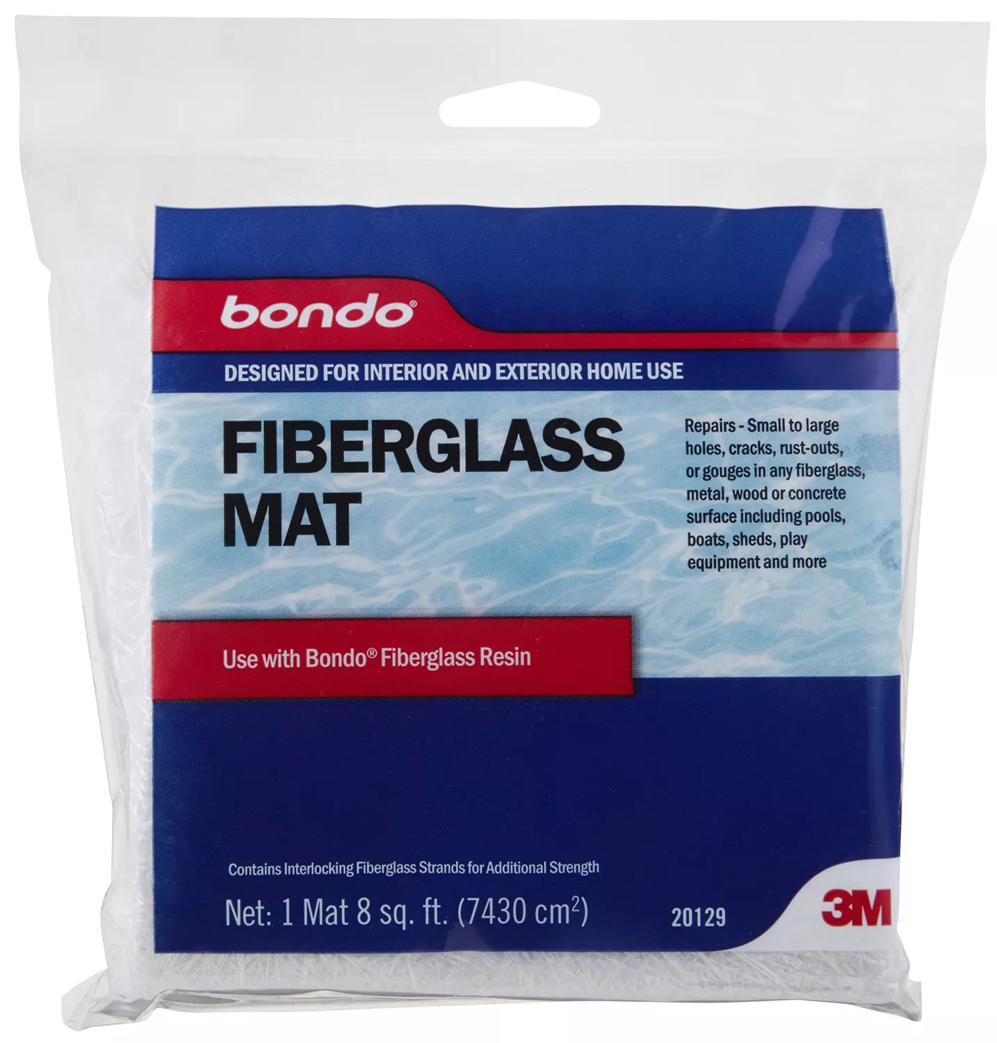 Bondo® Fiberglass Mat, 20129, 8 sq ft, 6 per case