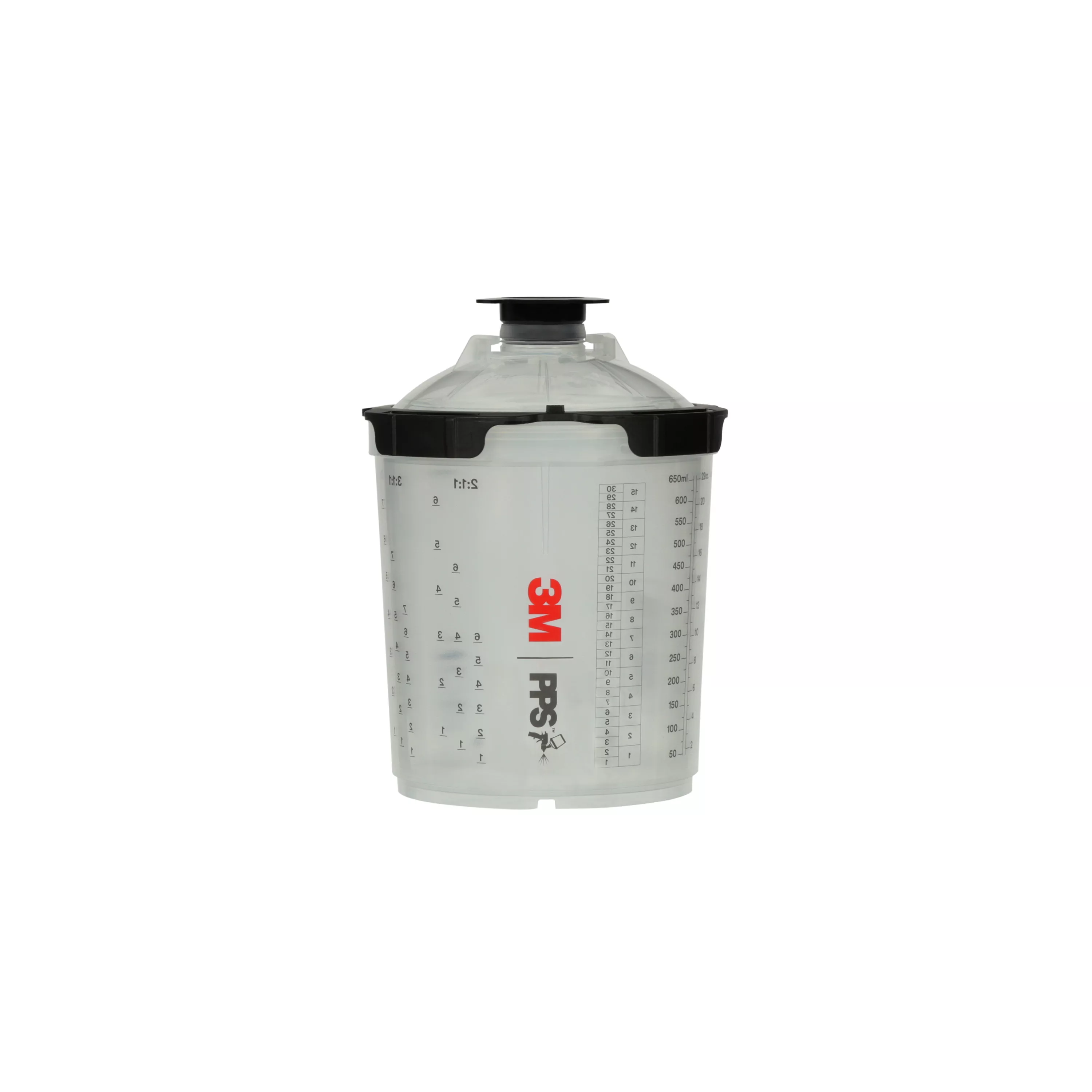 3M™ PPS™ Series 2.0 Spray Cup System Kit 26000, Standard (22 fl oz, 650
mL), 200 Micron Filter, 1 Kit/Case