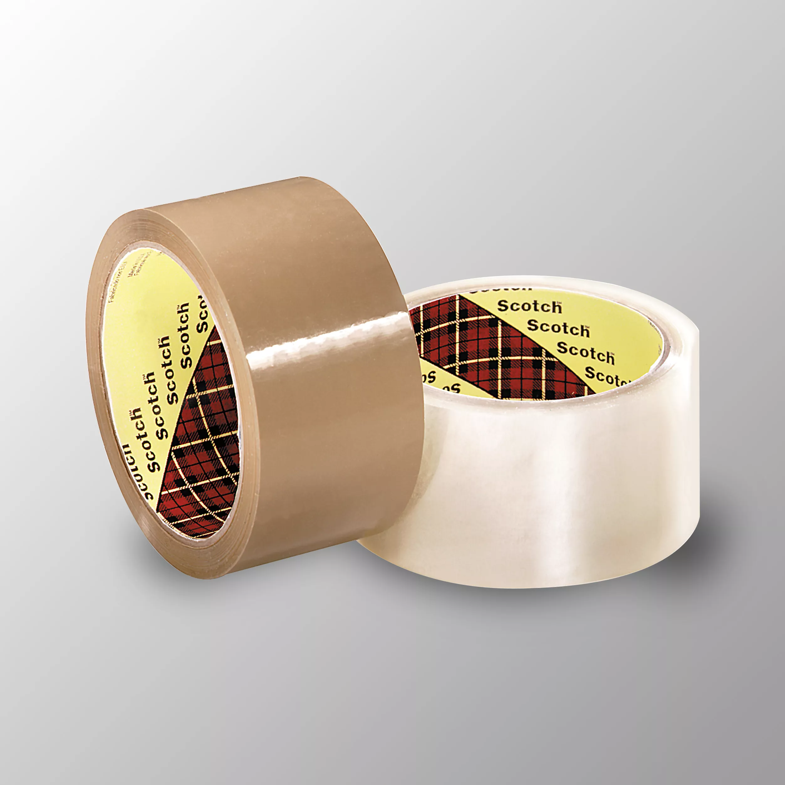 Scotch® Box Sealing Tape 371, Tan, 96 mm x 100 m, 12/Case