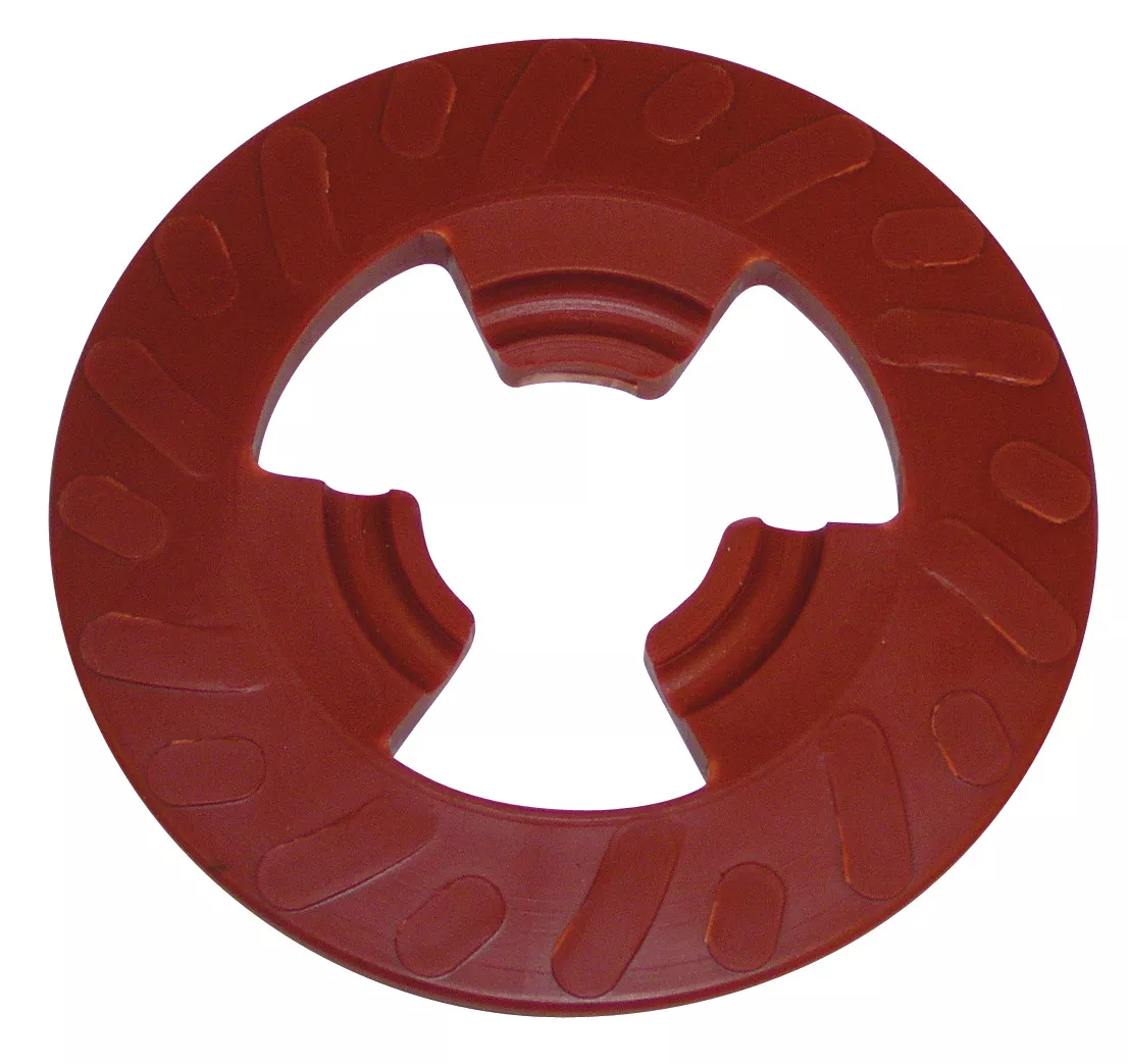 3M™ Disc Pad Face Plate Ribbed 28656, 4 in, Extra Hard Red, 10 ea/Case