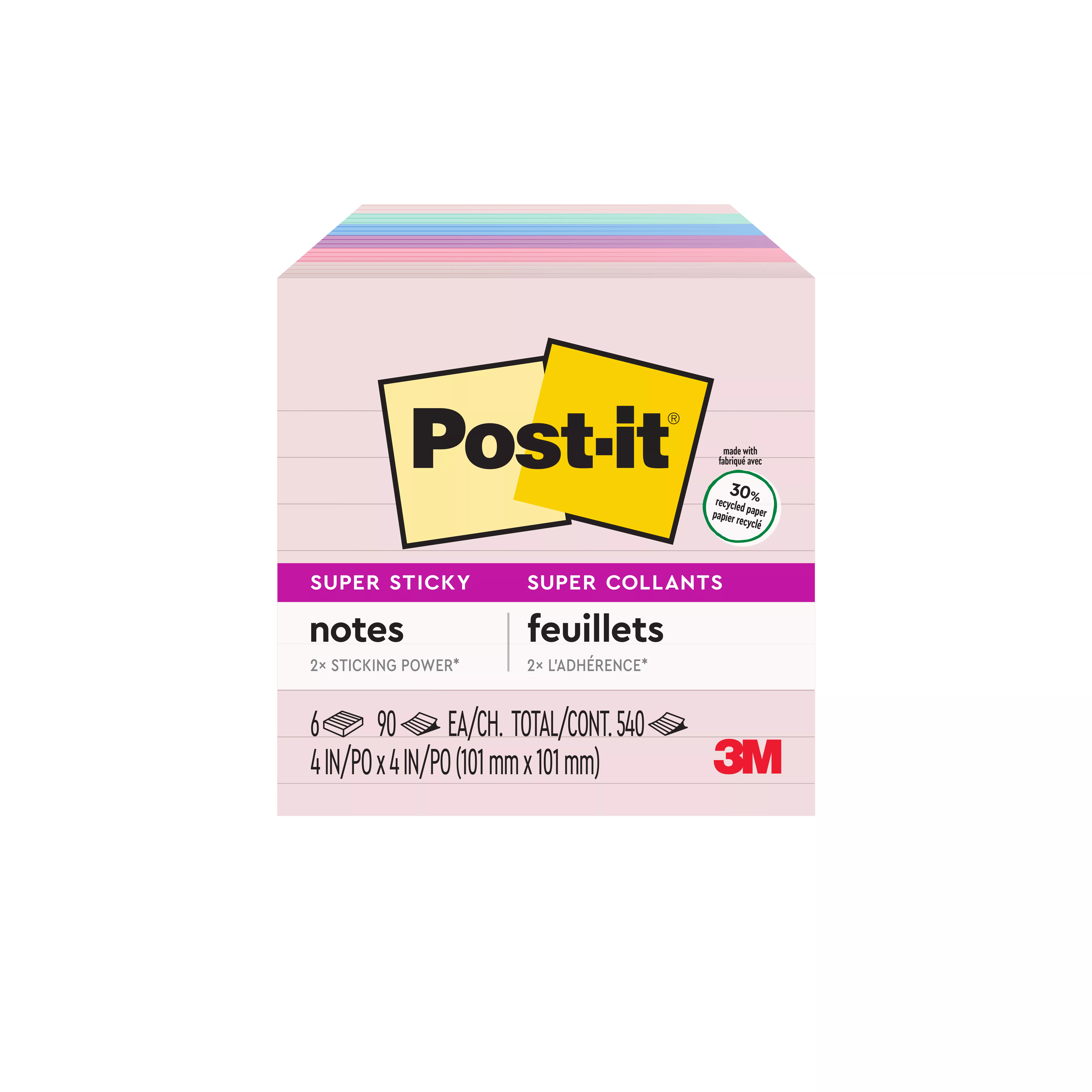 SKU 7010311465 | Post-it® Super Sticky Recycled Notes 675-6SSNRP