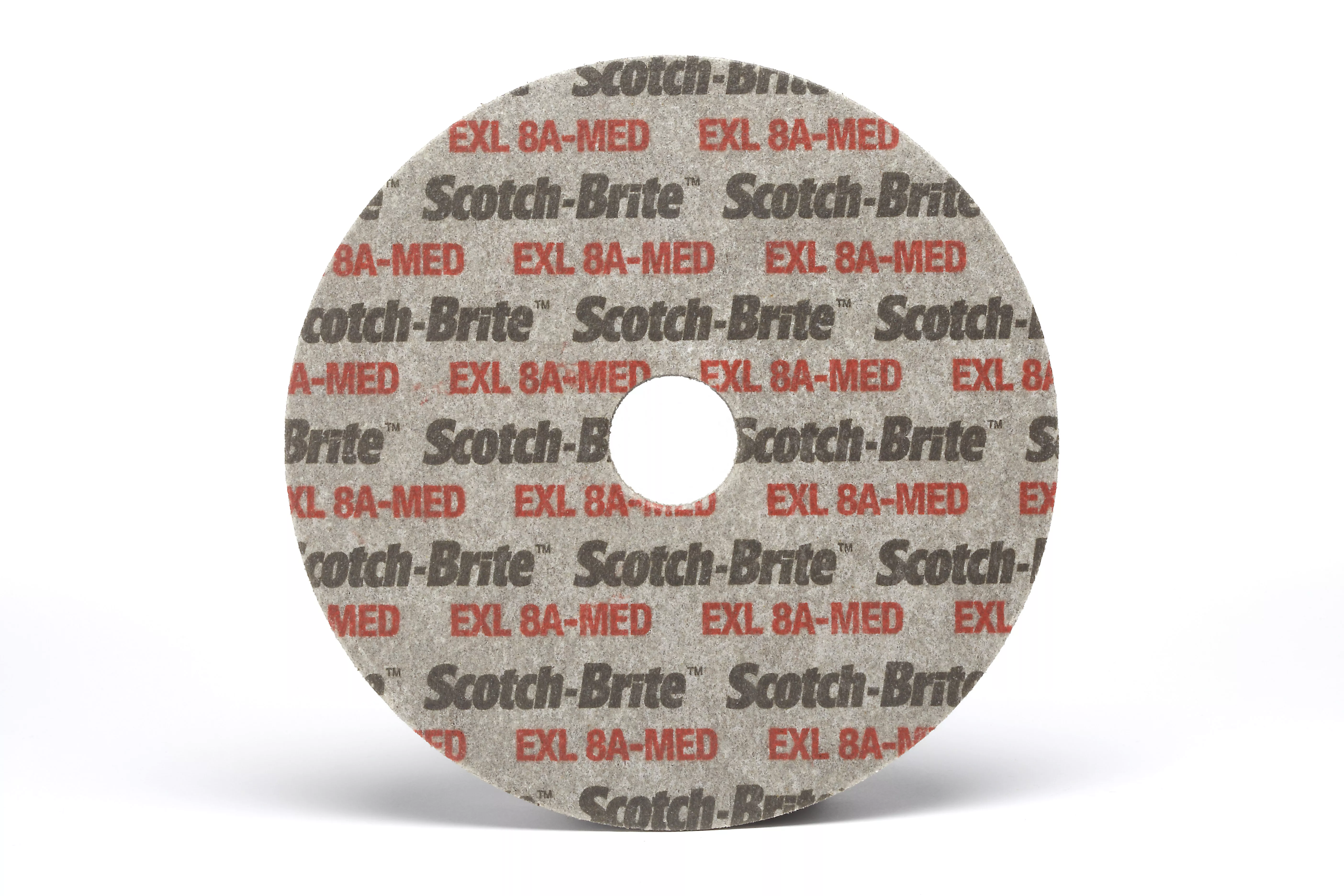 Scotch-Brite™ EXL Unitized Wheel, XL-UW, 8A Medium, 3 in x 1/2 in x 3/8
in, 20 ea/Case
