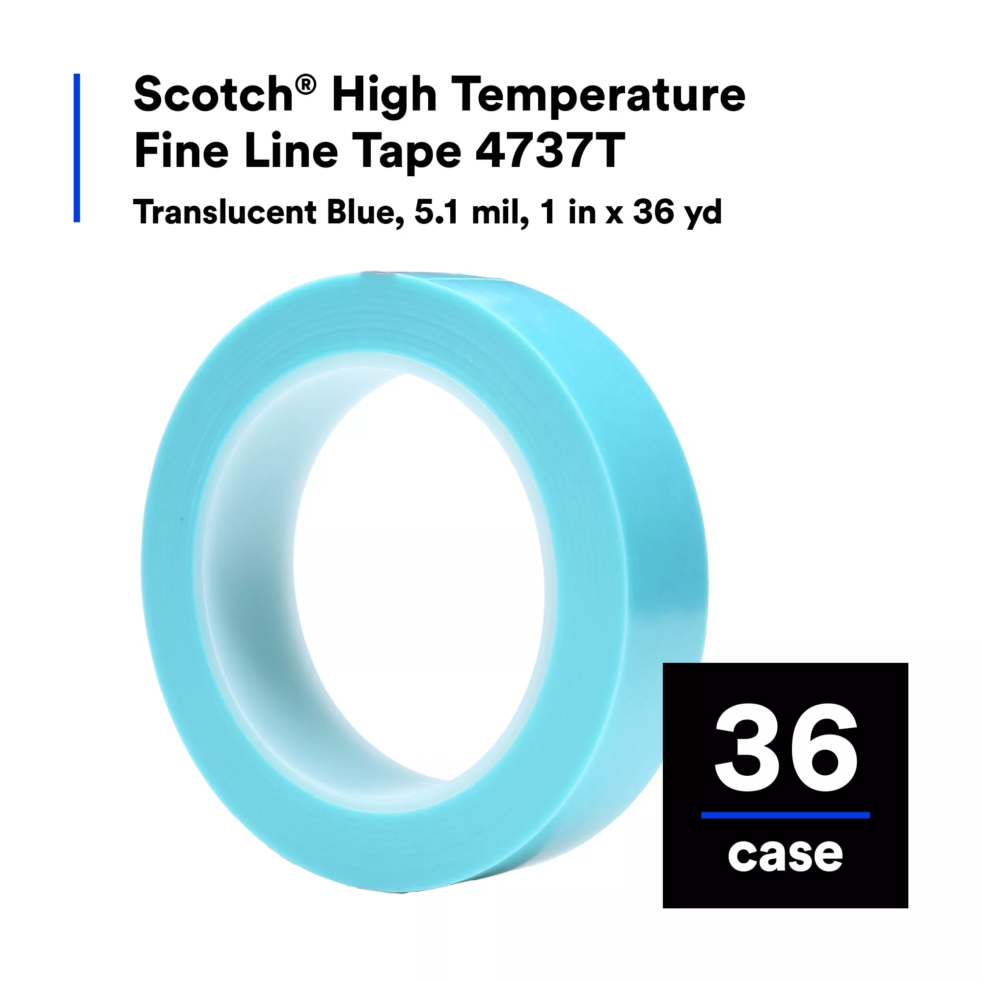 SKU 7000048627 | Scotch® High Temperature Fine Line Tape 4737T