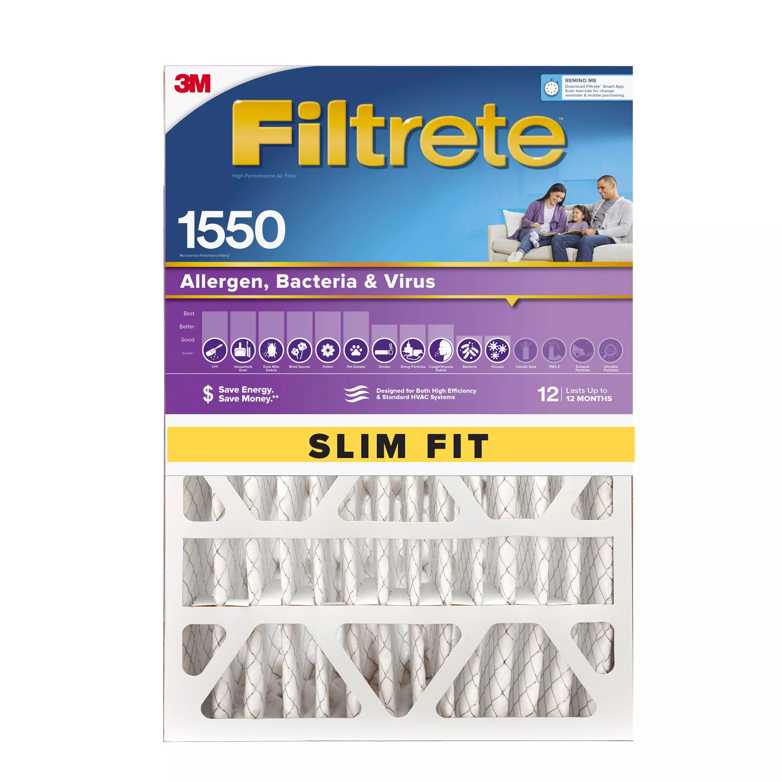 Filtrete™ Ultra Allergen Reduction Deep Pleat Filter NDP03-4S-4, 20 in x 25 in x 4 in, 1/Pack, 4/case