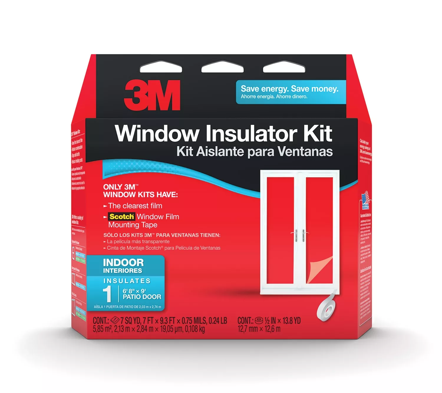 3M™ Indoor Window Insulator Kit - Patio Door 2144-EP, 84 in x 112 in