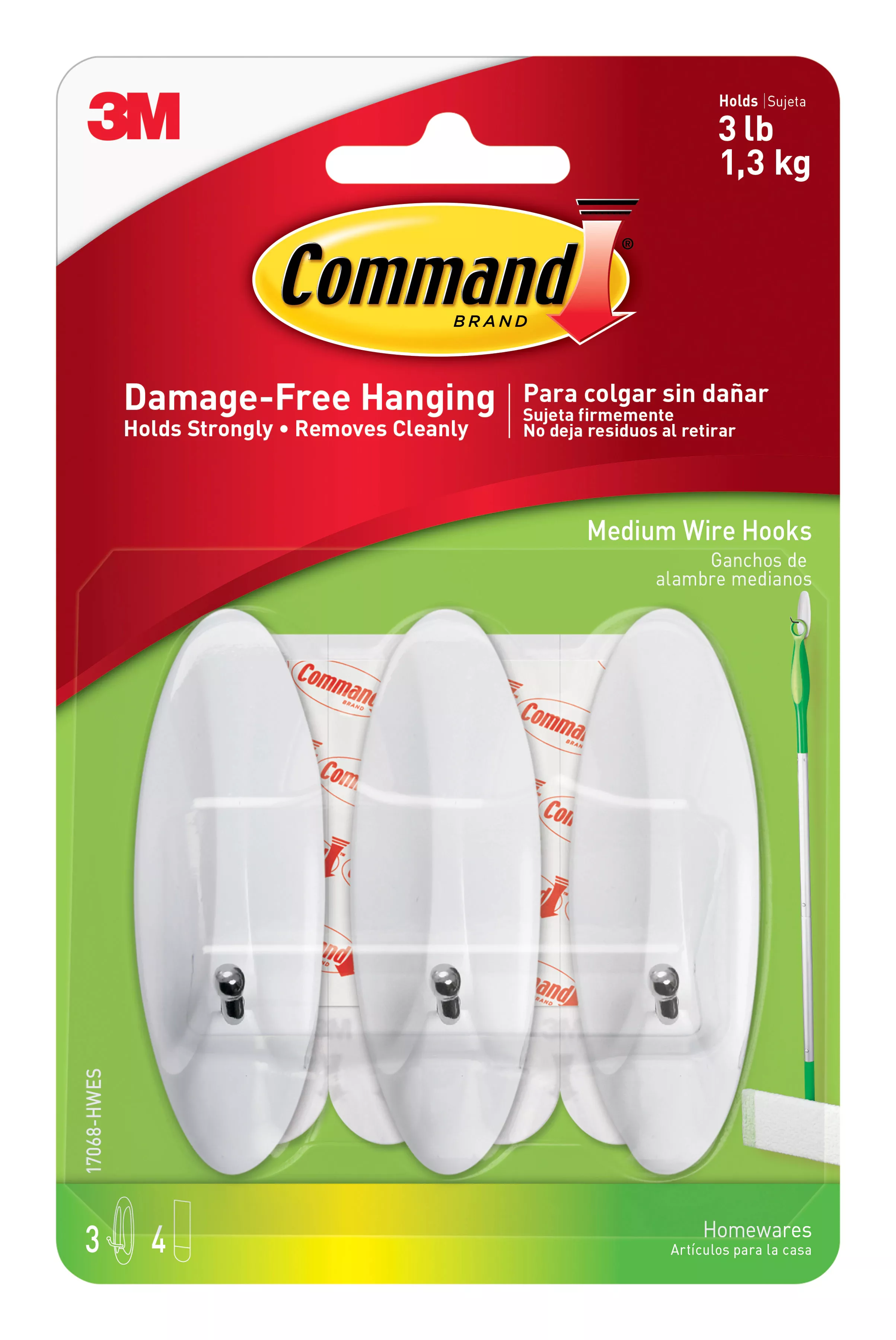 Command™ Medium Wire Hooks 17068-HWES