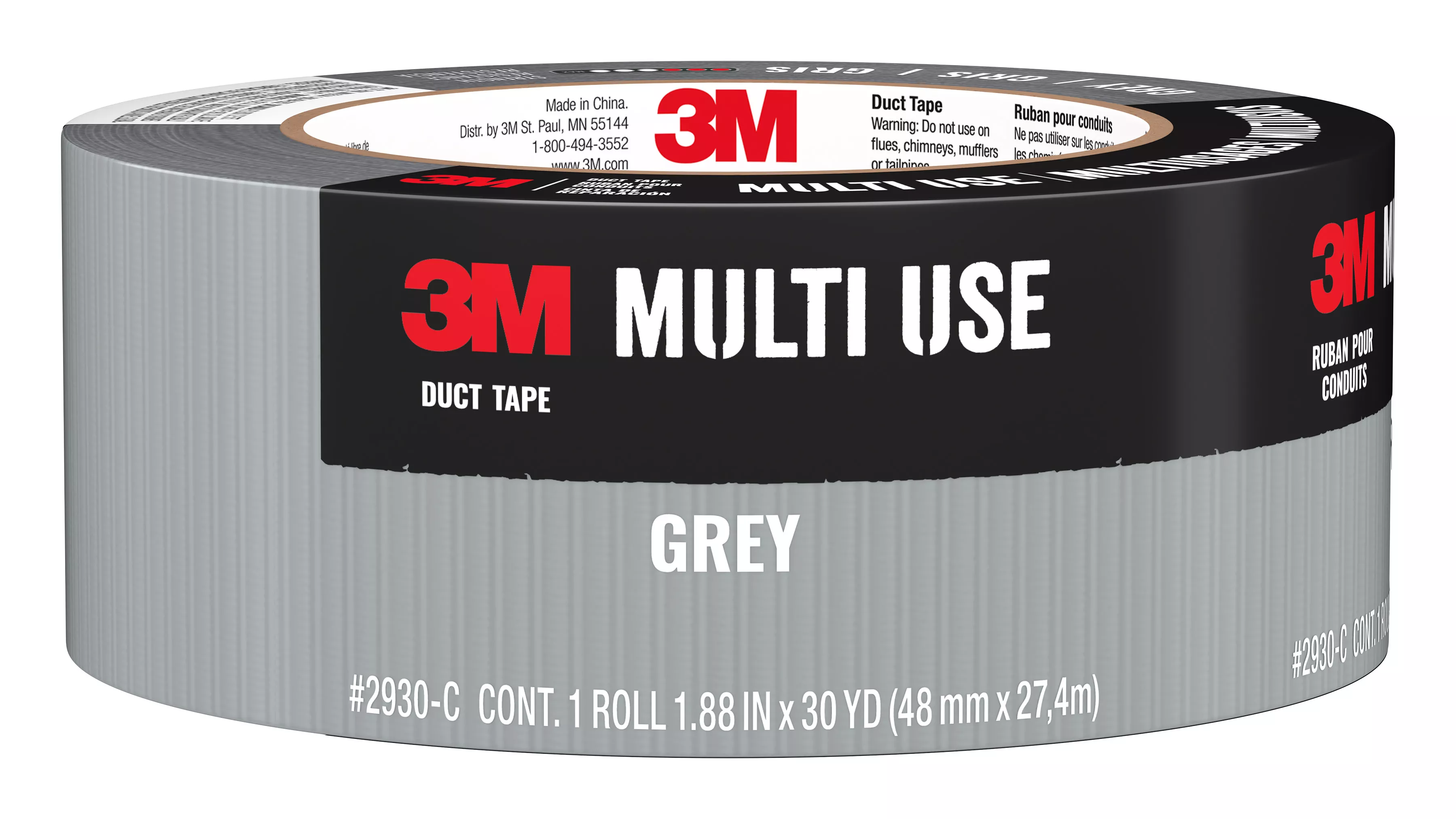 3M™ Multi-Use Duct Tape, 2930-C, 1.88 in x 30 yd (48,0 mm x 27,4 m) 12 rls/cs