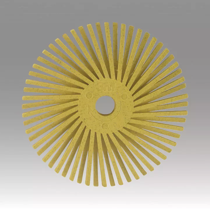 Scotch-Brite™ Radial Bristle Disc, RB-ZB, 80 Yellow, 3/4 in x 1/8 in, SPR021496A, 175/Bag, 5600 ea/Case