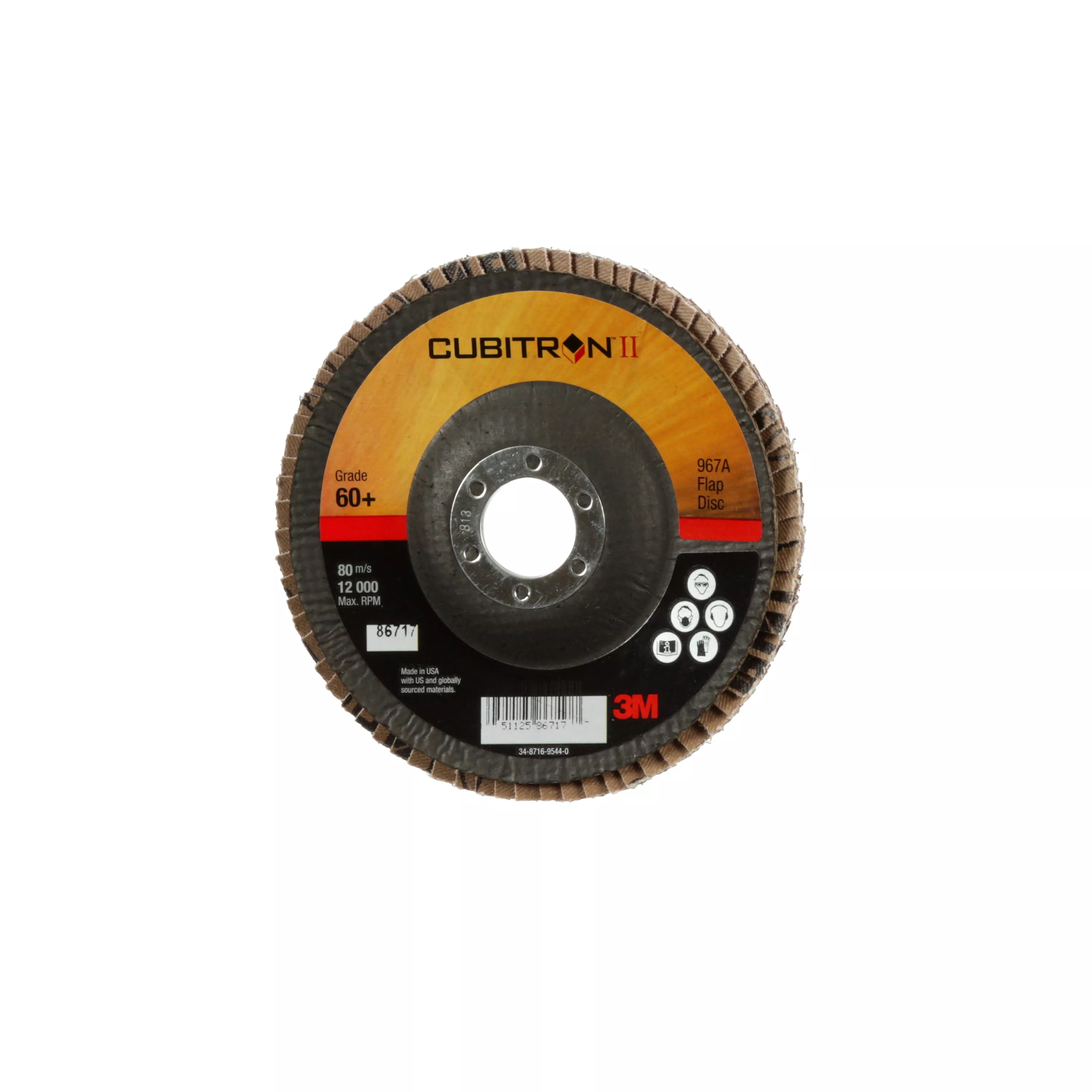 Product Number 967A | 3M™ Cubitron™ II Flap Disc 967A