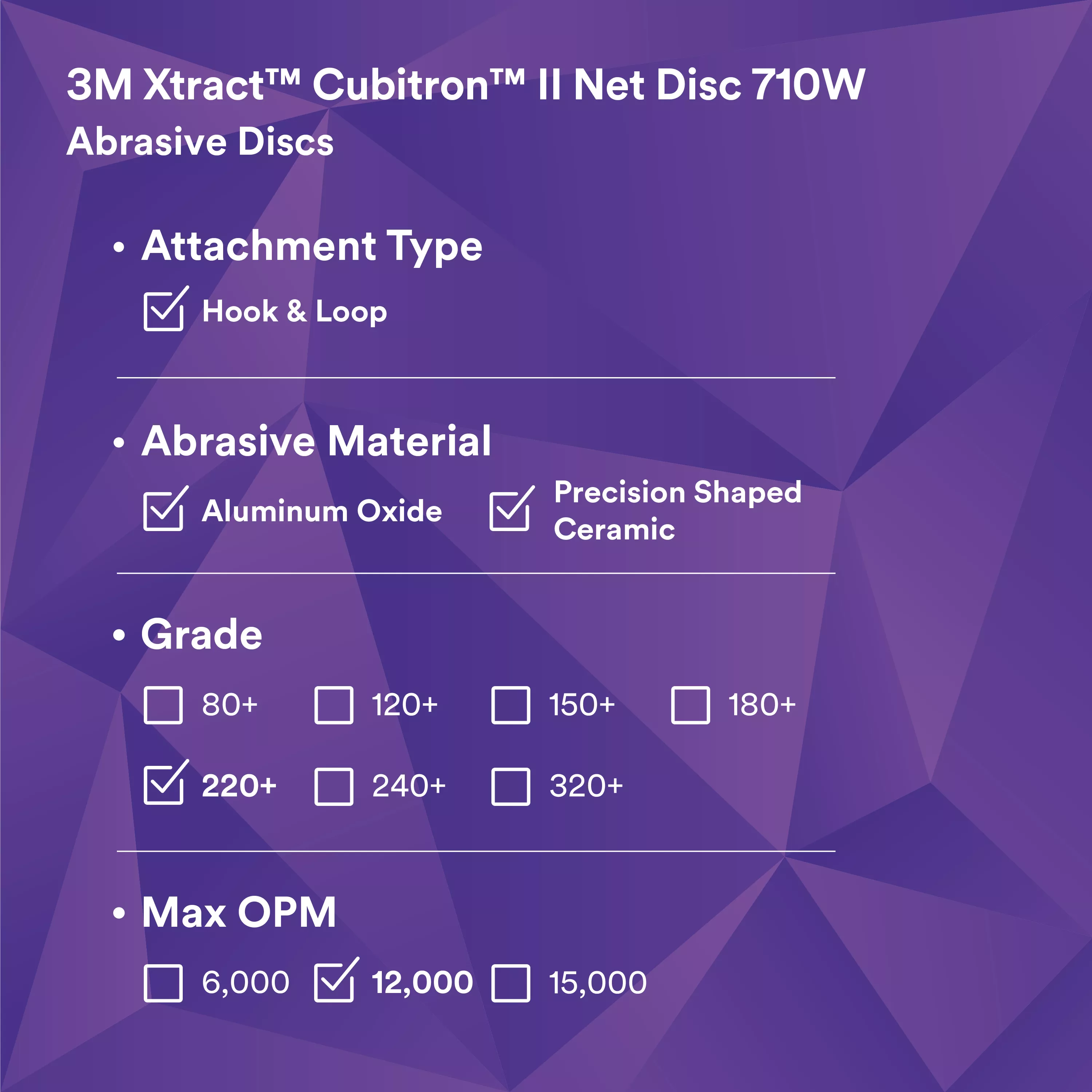 SKU 7100249505 | 3M Xtract™ Cubitron™ II Net Disc 710W