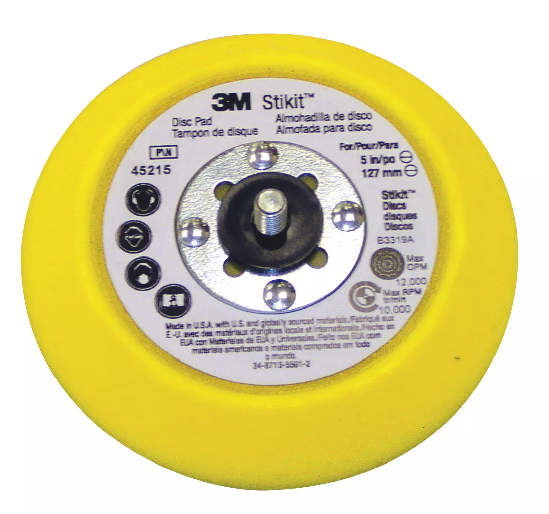 3M™ Stikit™ Disc Pad 45215, 5 in x 3/4 in x 5/16-24 External, 10 ea/Case