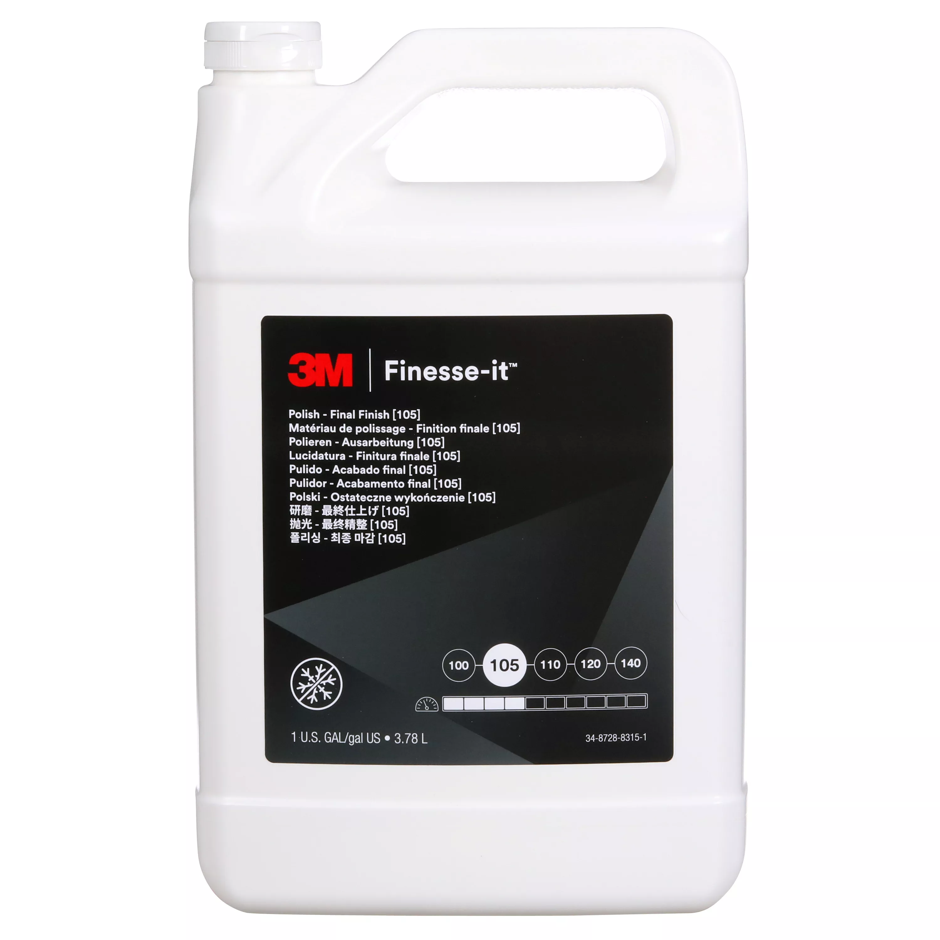3M™ Finesse-it™ Polish Standard Series, 82878, Final Finish (105), Gray,
Easy Clean Up, 3.785 Liter (1 US Gallon), 4 ea/Case