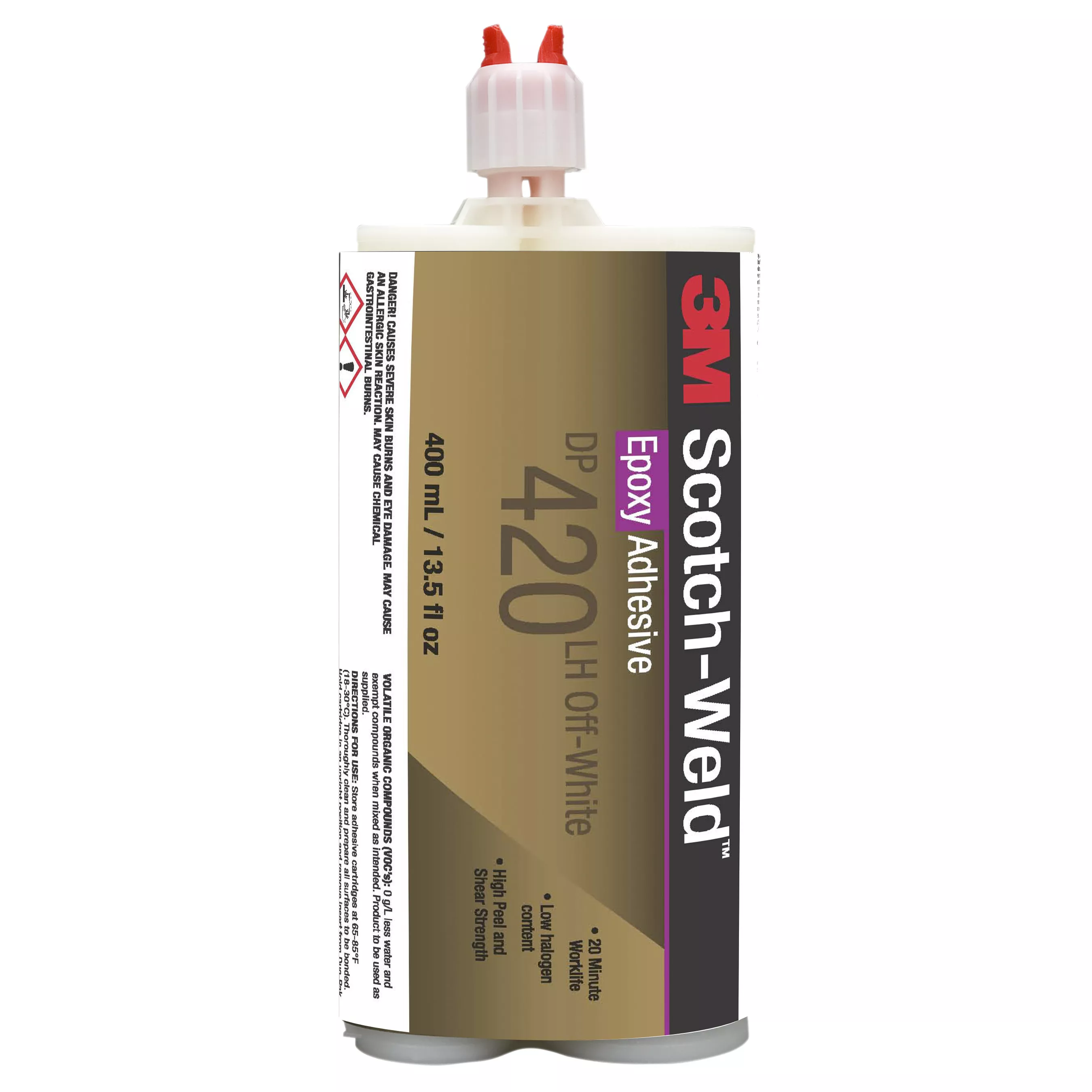 3M™ Scotch-Weld™ Epoxy Adhesive DP420LH, Off-White, 400 mL Duo-Pak,
6/Case