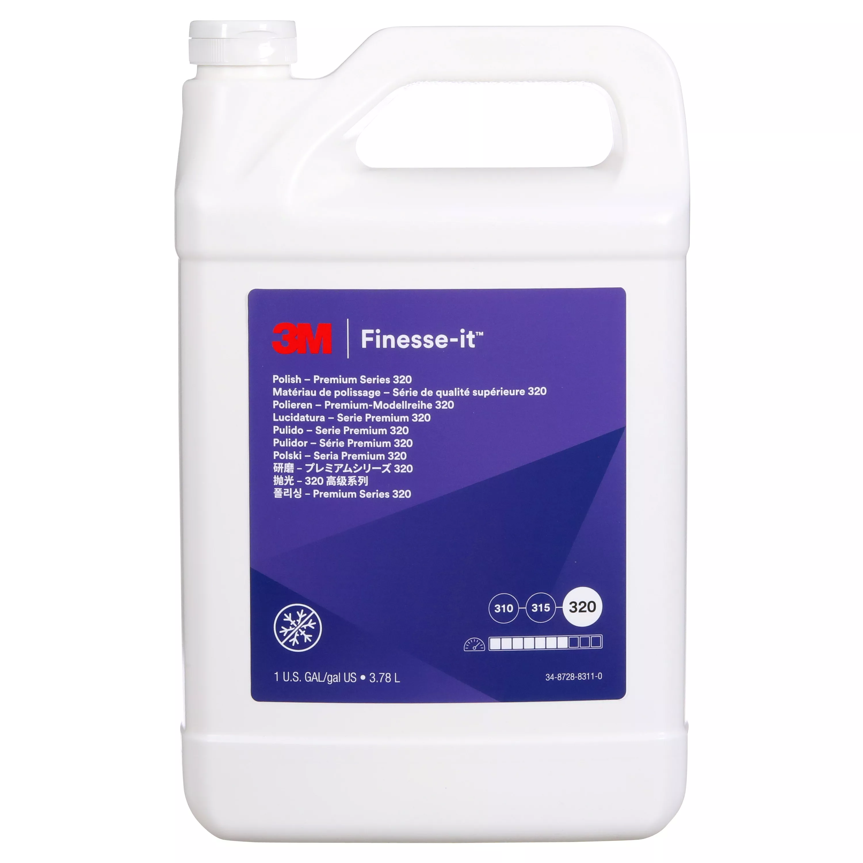 3M™ Finesse-it™ Polish Premium 320, 77317, Blue, Compound, 3.785 Liter
(1 US Gallon), 4 ea/Case