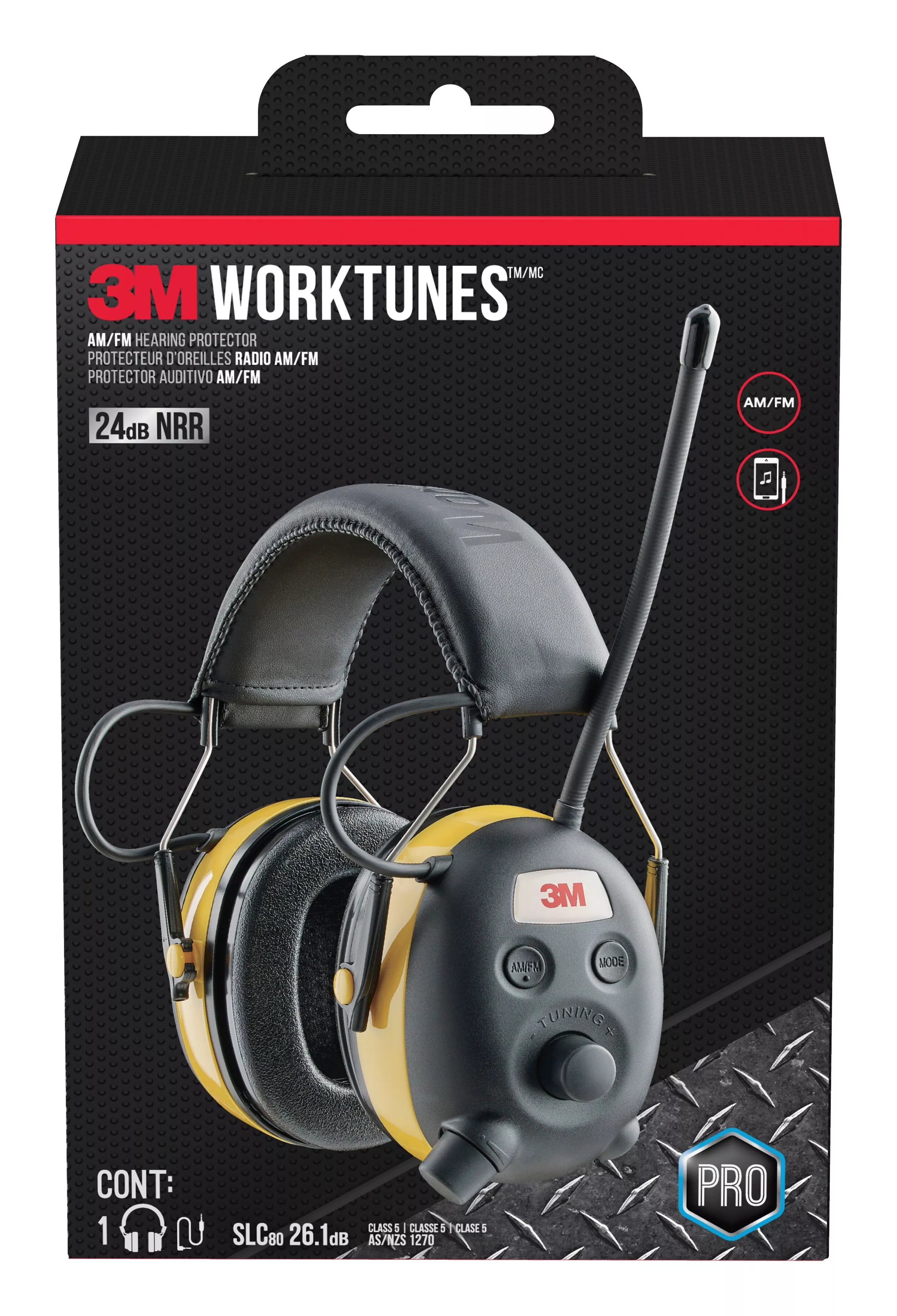 3M™ Worktunes™ AM/FM Hearing Protector, 90541H1-DC-PS, 4 eaches/case