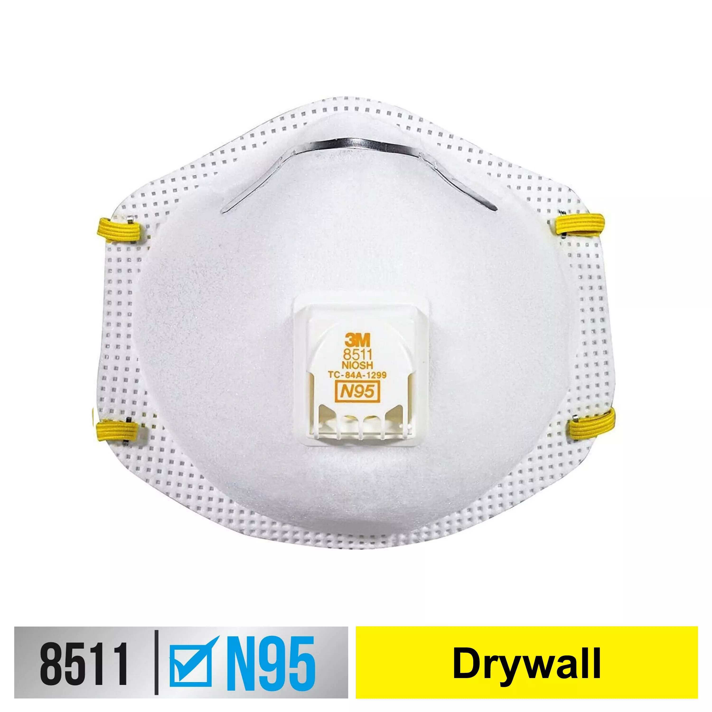 3M™ Drywall Sanding Valved Respirator 8511D2-DC-PS, 2 ea/pk, 6 pks/cs