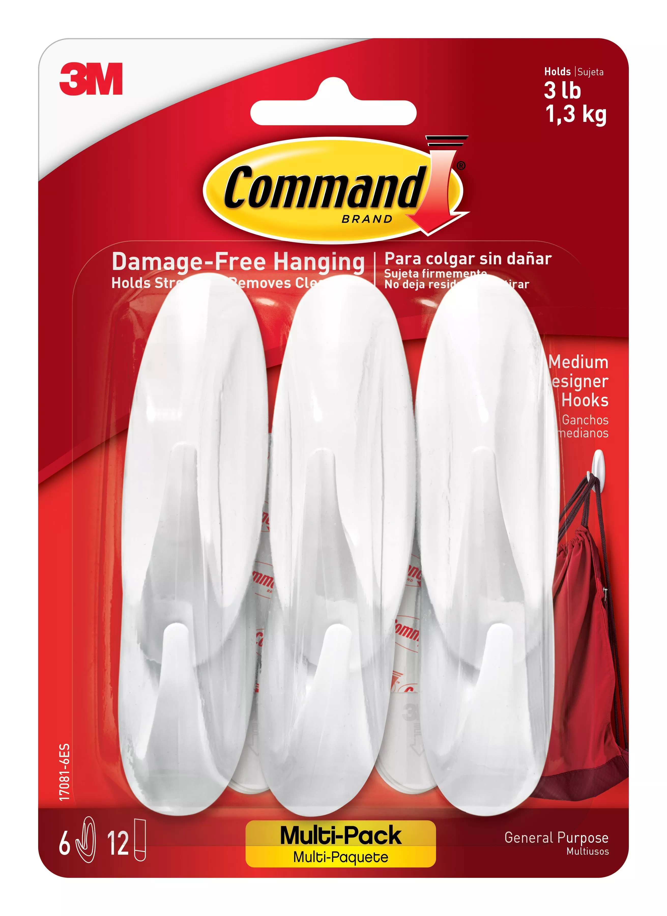Command™ Medium Designer Hooks Multi-Pack 17081-6ES