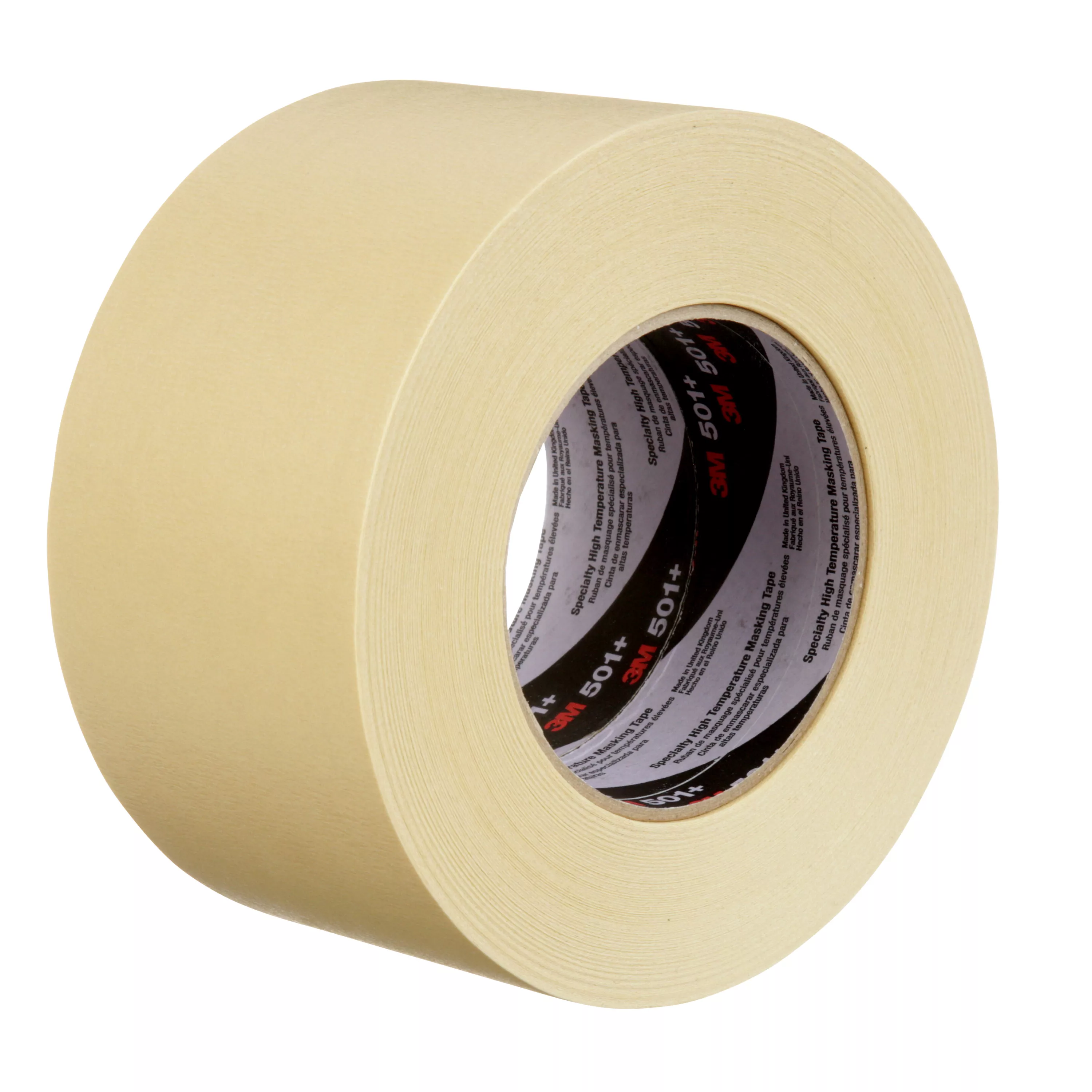 3M™ Specialty High Temperature Masking Tape 501+, Tan, 72 mm x 55 m, 7.3
mil, 12 Rolls/Case