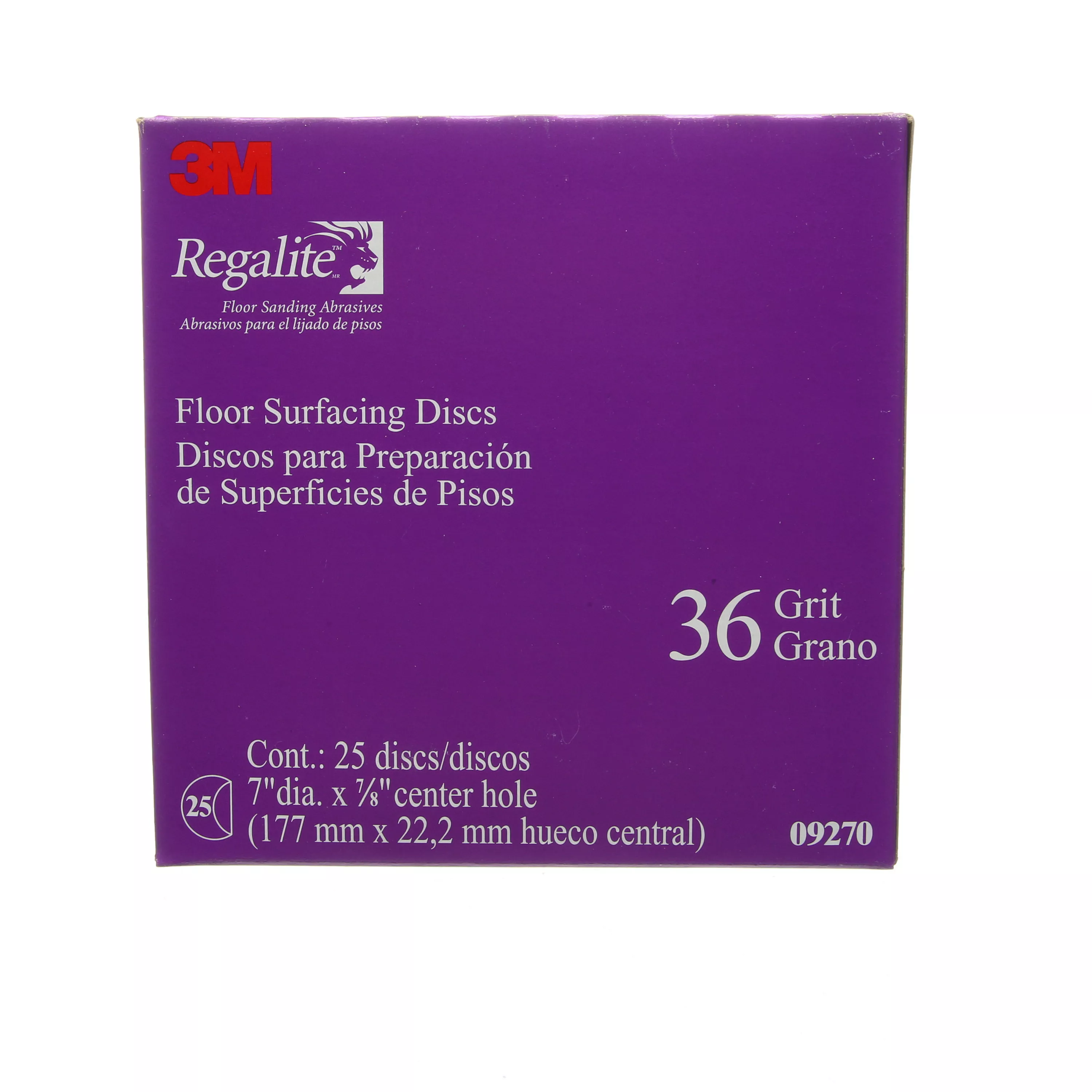 3M™ Regalite™ Floor Surfacing Discs 09270, 7 in x 7/8 in, 752I, 36 Grit,
200/case