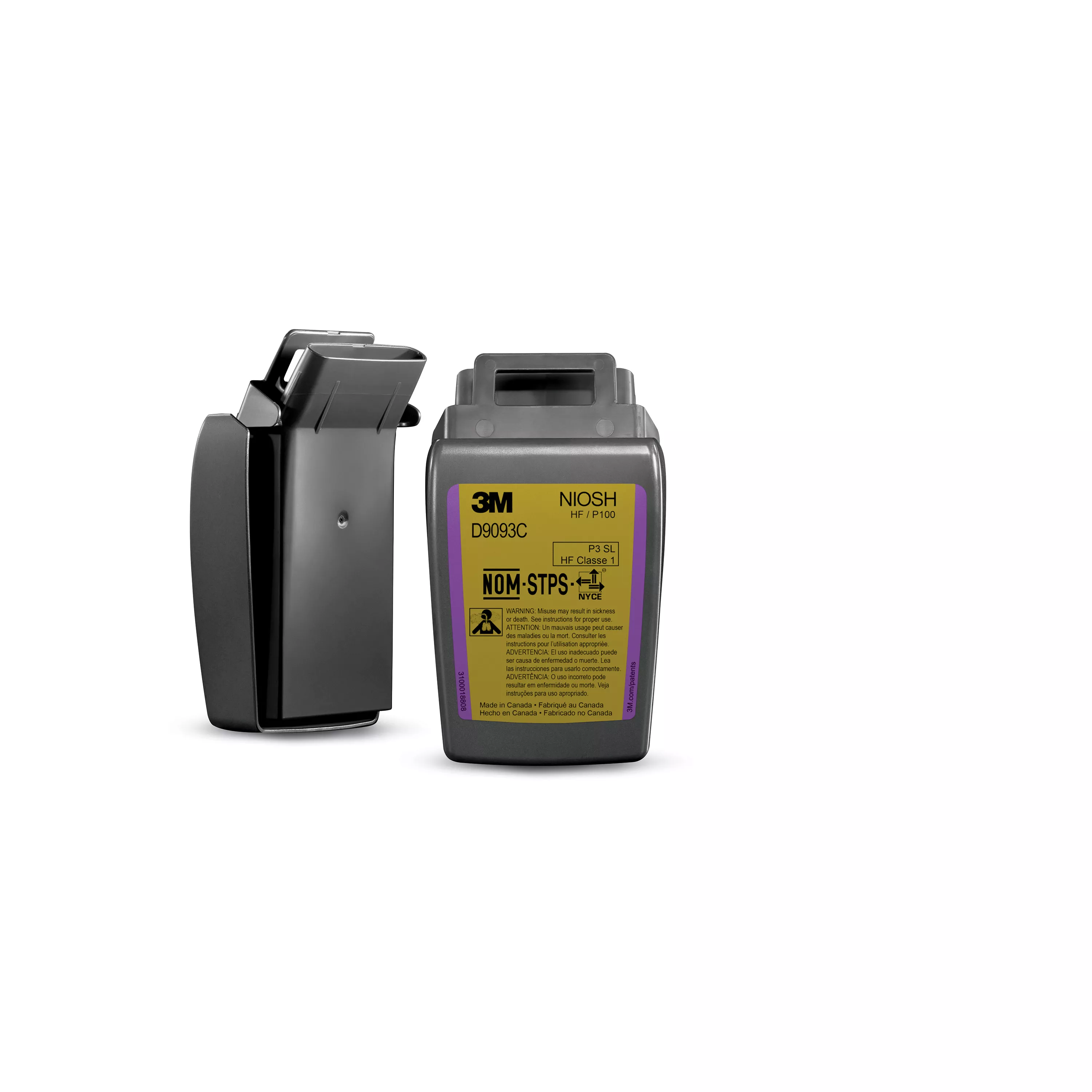 SKU 7100206890 | 3M™ Secure Click™ Hard Case P100 Particulate Filter D9093C