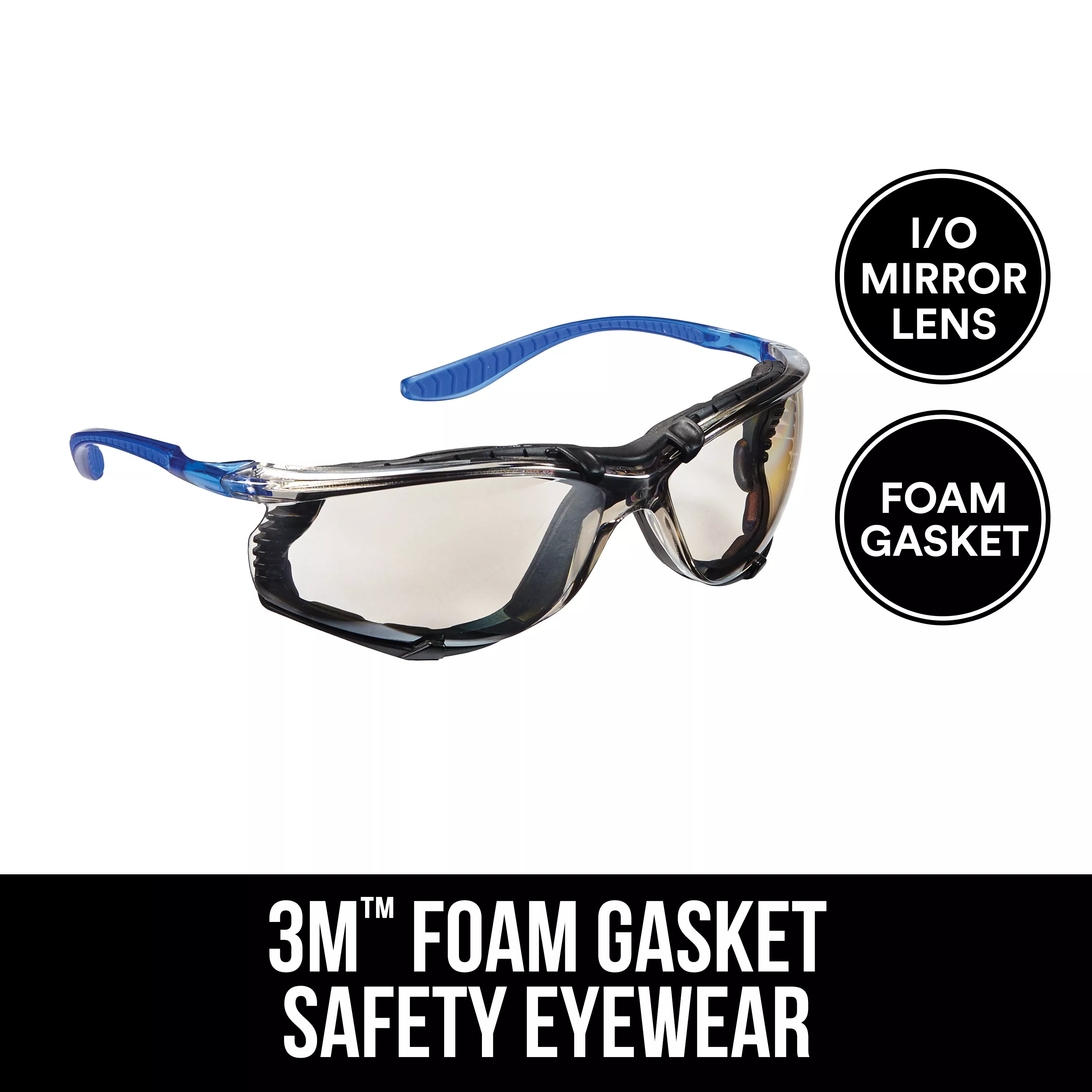 3M™ Performance Eyewear Gasket Design 47200-HZ6-NA, Mirror Lens,
Anti-Fog, 6ea/css