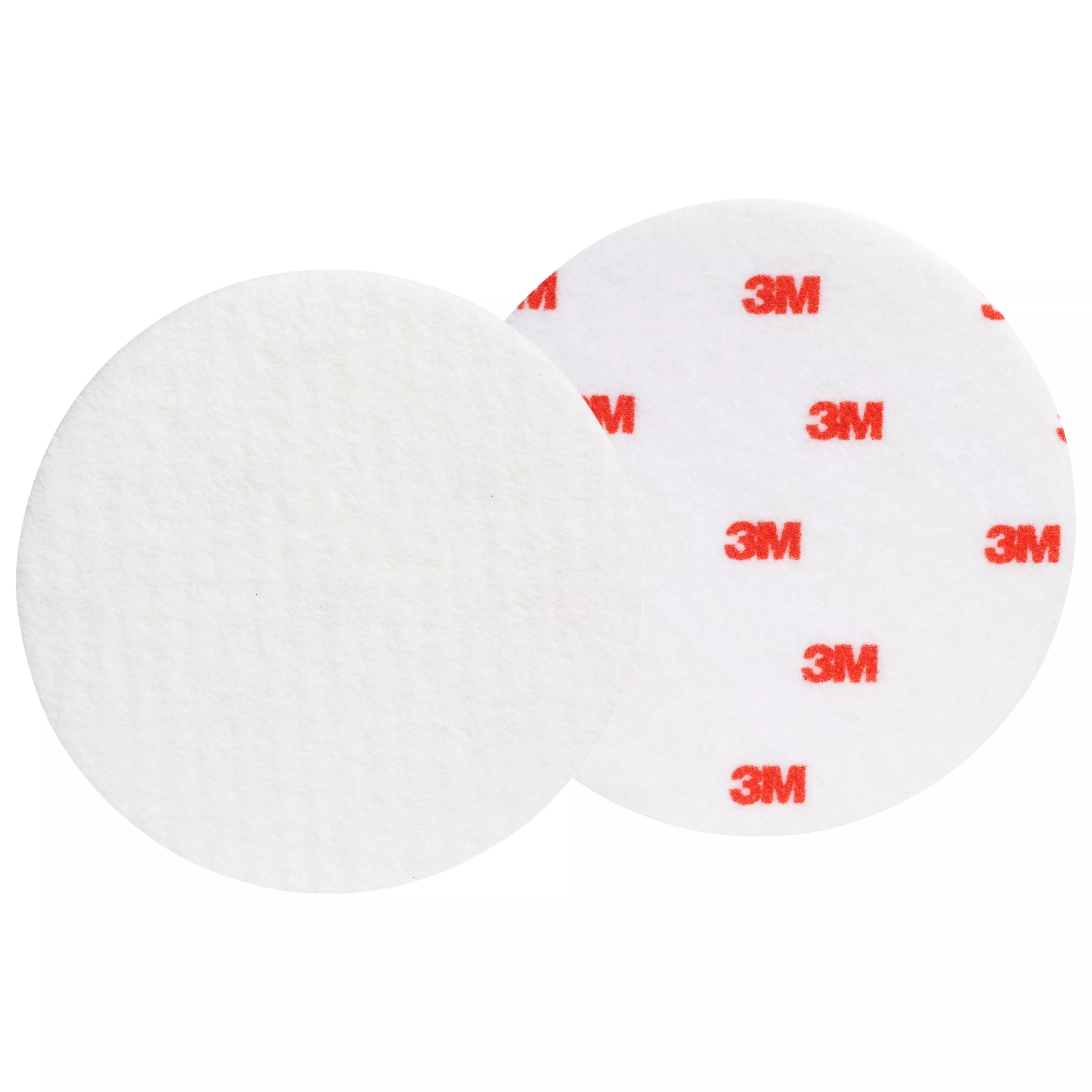 3M™ Finesse-it™ Felt Buffing Pad, 09358, 5 in, Red Foam Logo White Loop, 50/Pac, 200 ea/Case