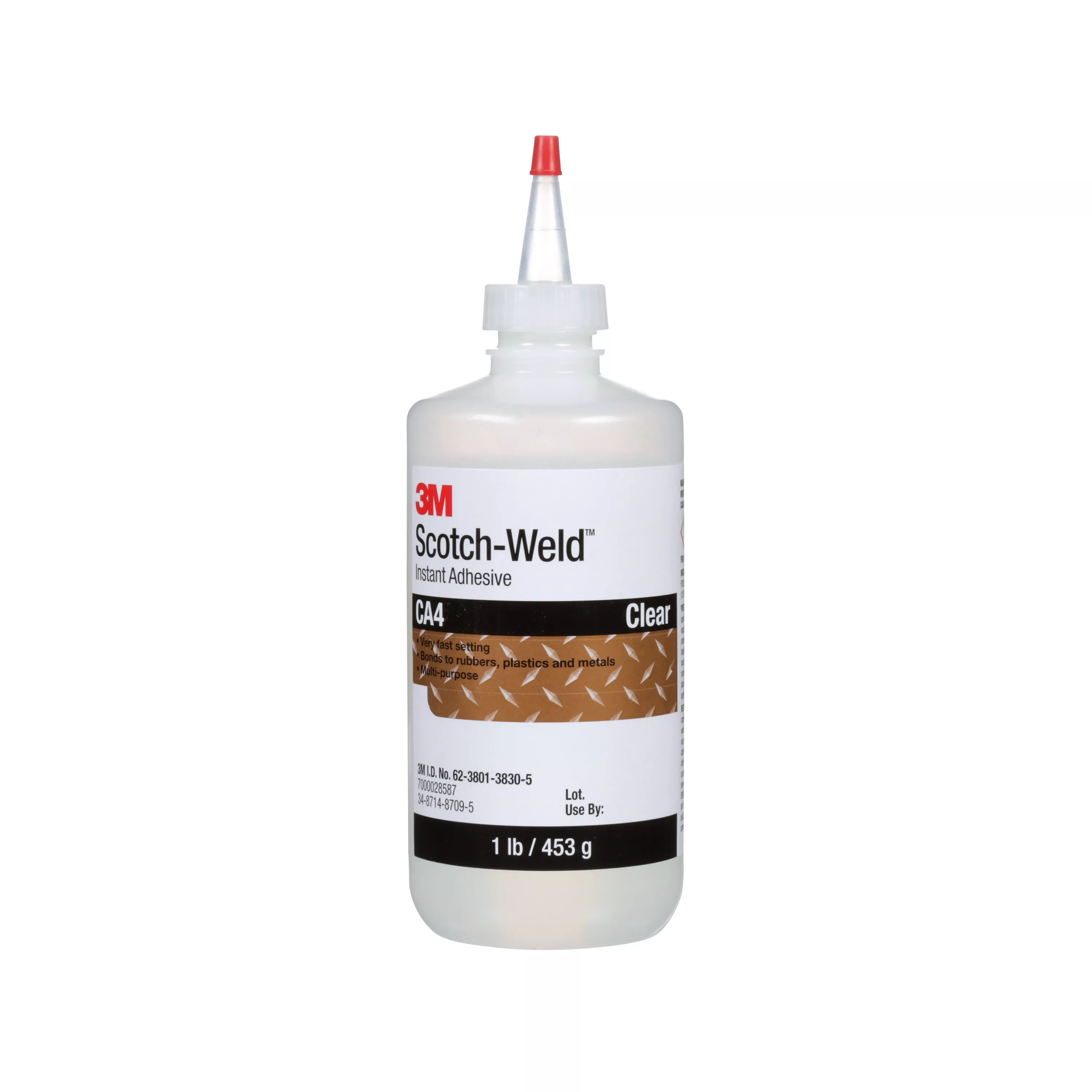 3M™ Scotch-Weld™ Instant Adhesive CA4, Clear, 1 Pound, 1 Bottle/Case