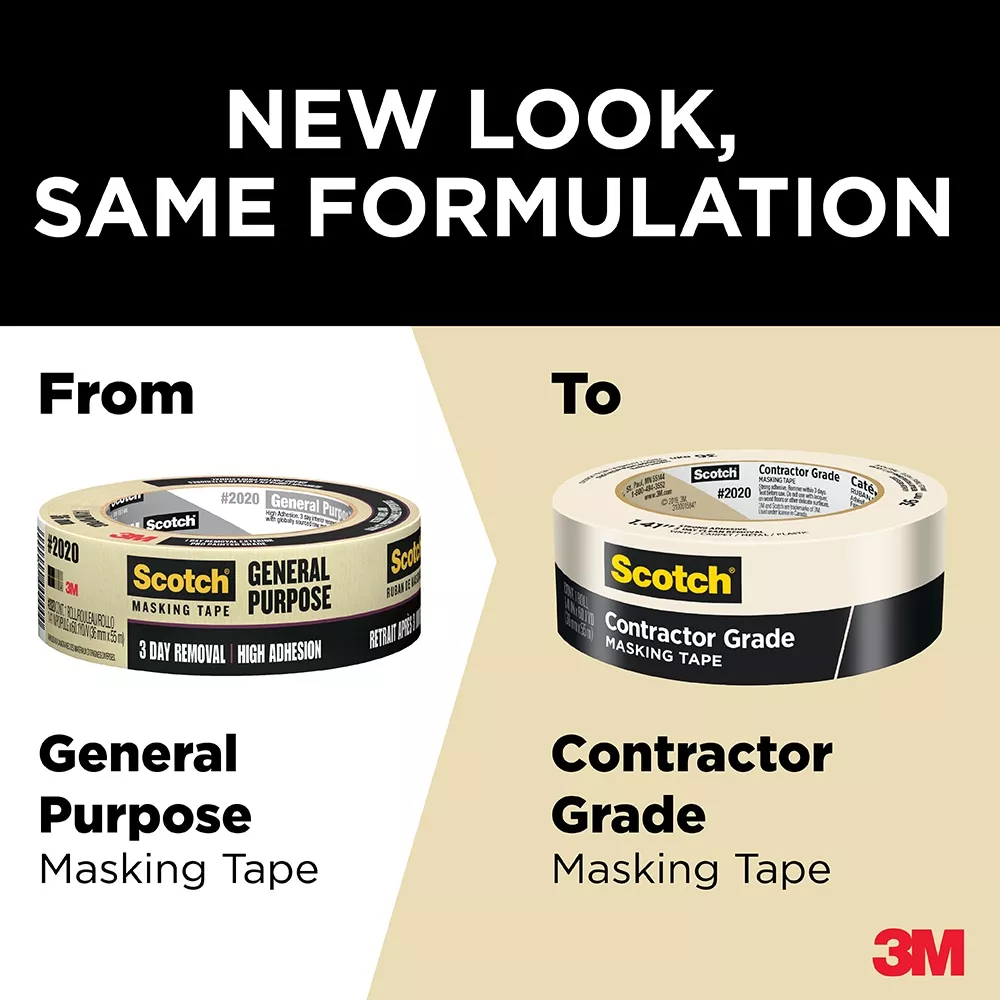 SKU 7100186349 | Scotch® Contractor Grade Masking Tape 2020-18AP