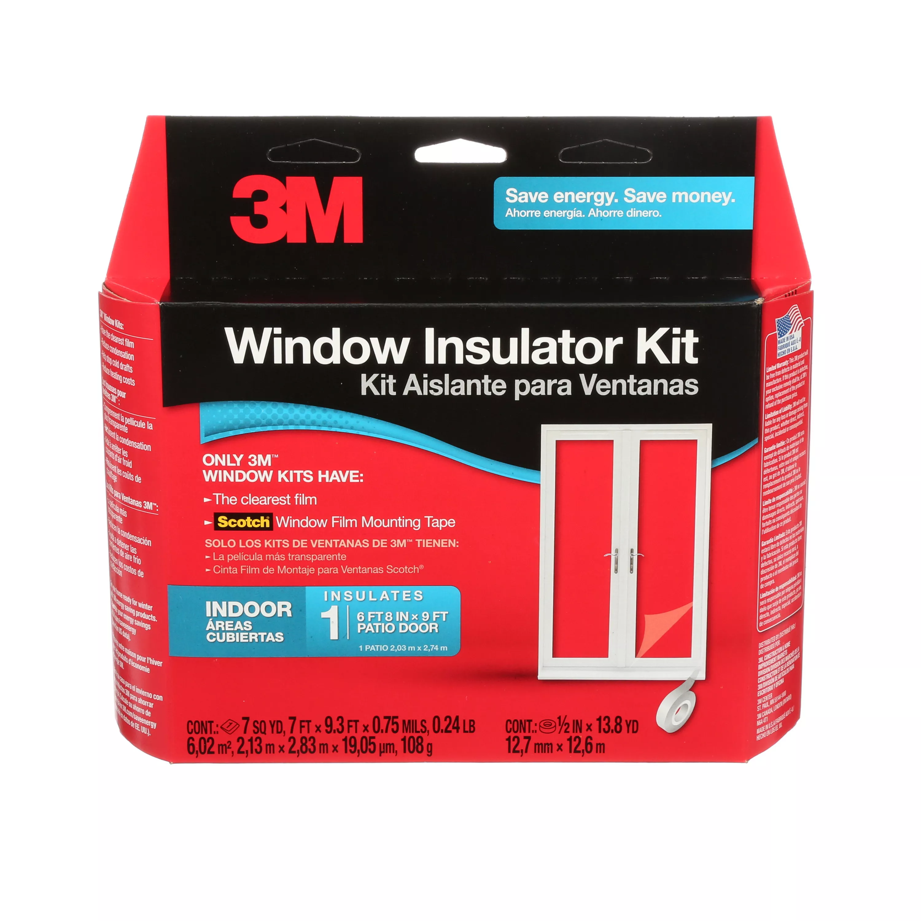 3M™ Indoor Window Insulator Kit - Patio Door, 2144W-6