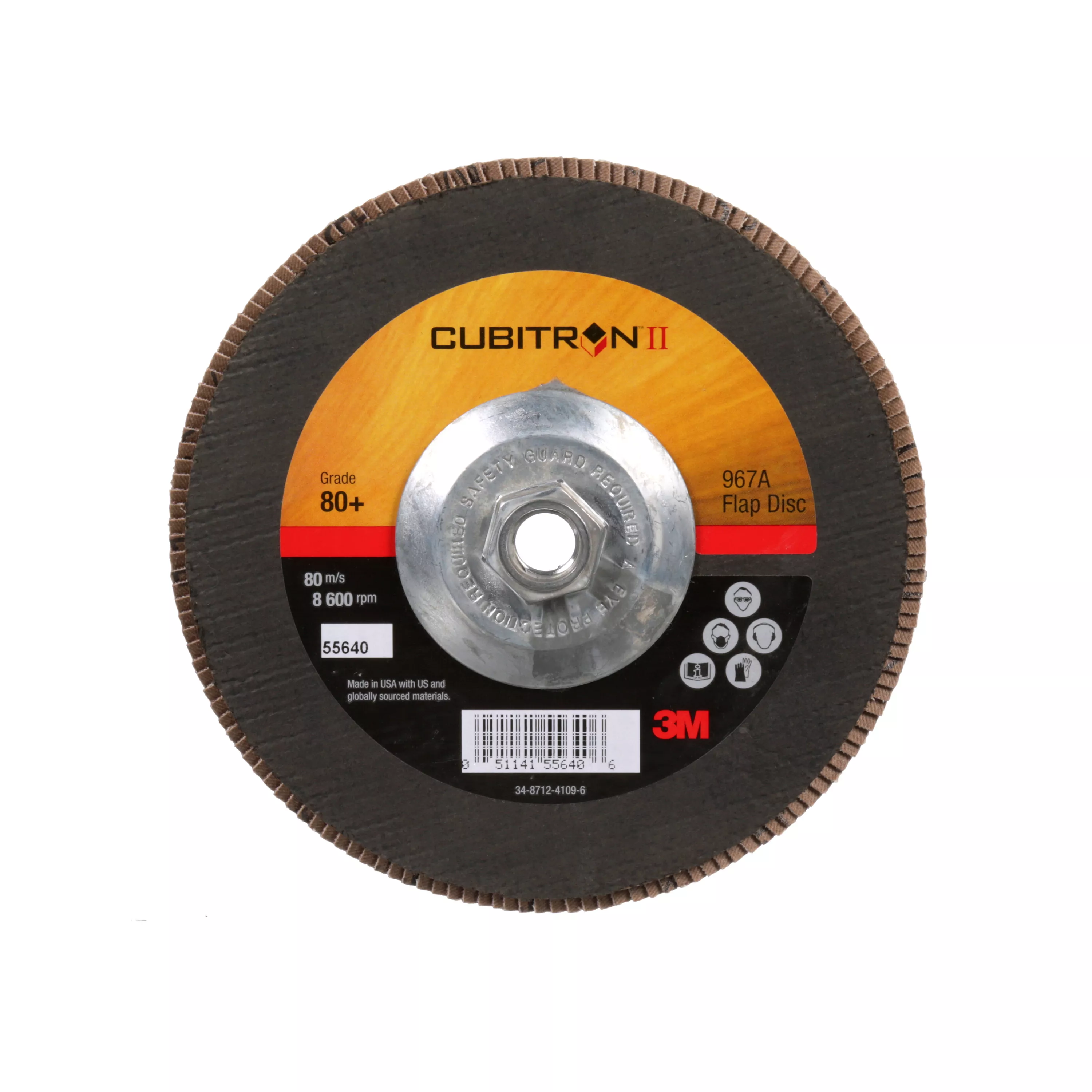 SKU 7010327063 | 3M™ Cubitron™ II Flap Disc 967A