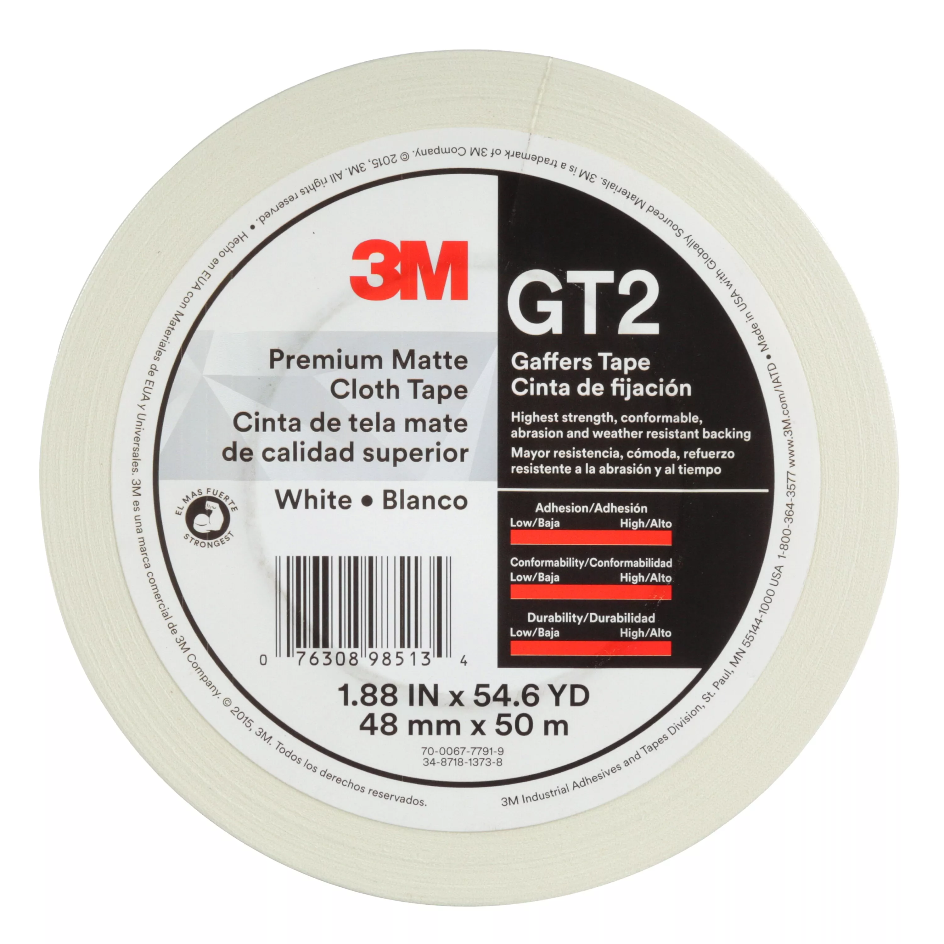 UPC 00076308985134 | 3M™ Premium Matte Cloth (Gaffers) Tape GT2