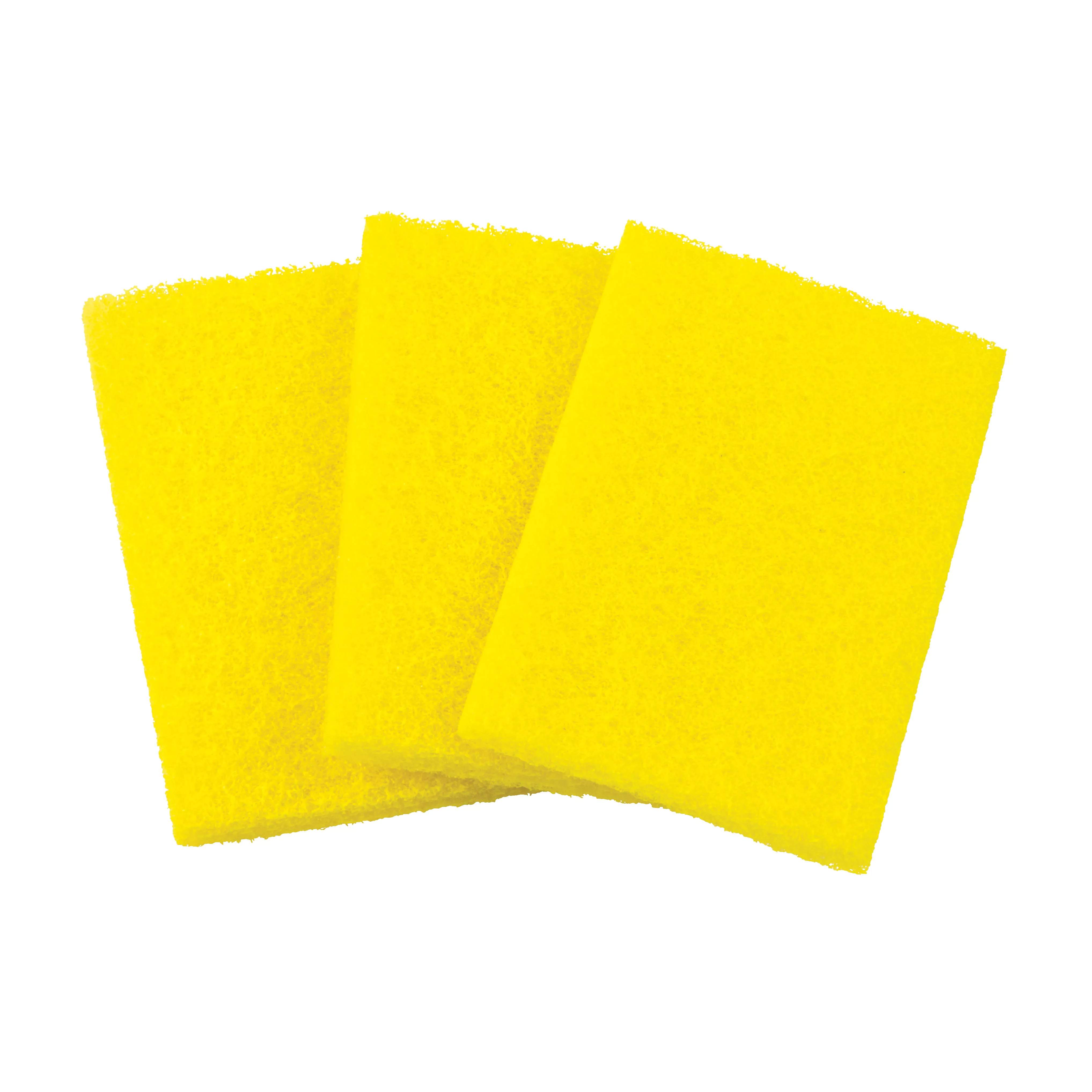 3M™ Restroom Cleaning Pad 35-YLW, Yellow, 3 in x 5 in x 0.4 in, 60/Case,