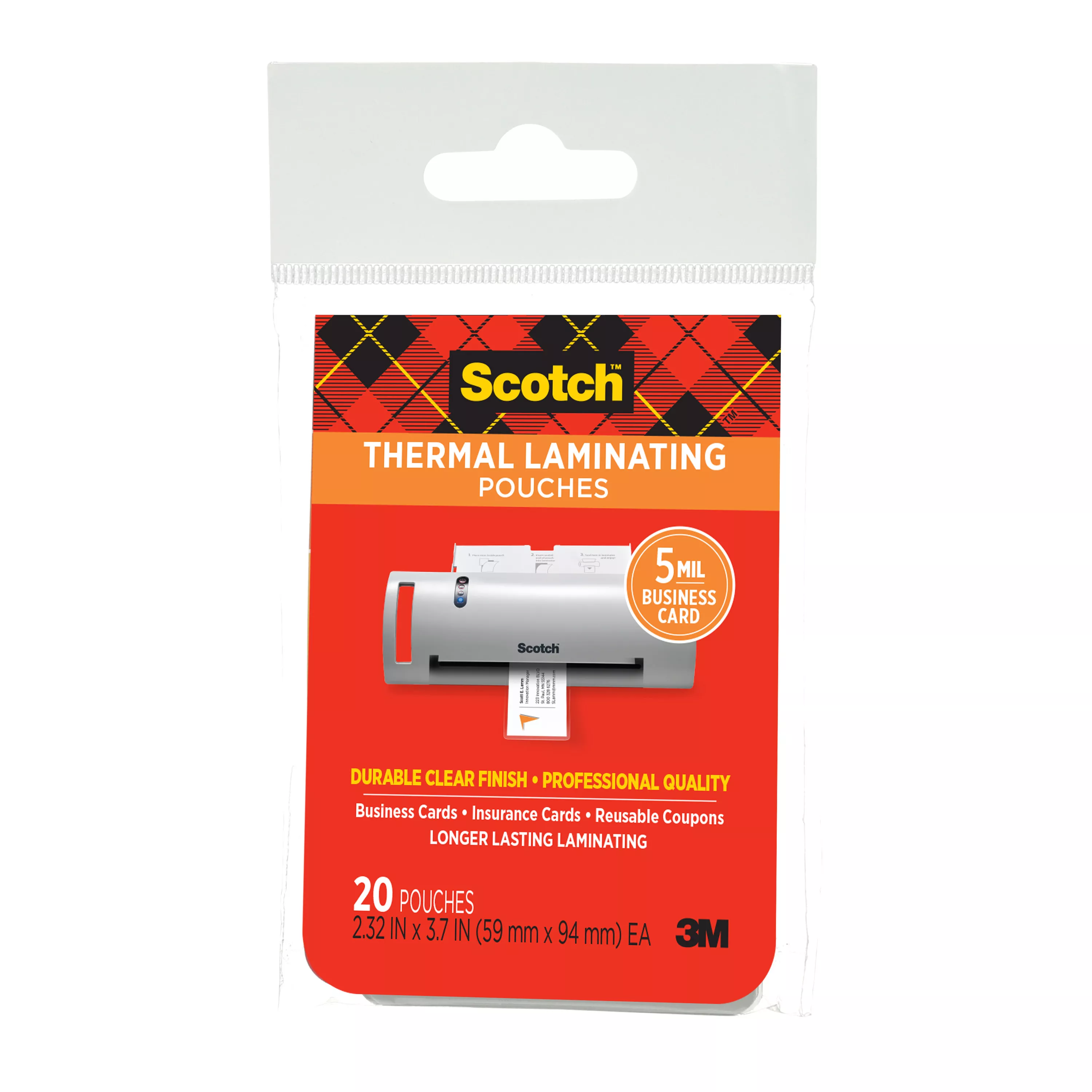 Scotch™ Thermal Pouches TP5851-20 Business Card 20 pack