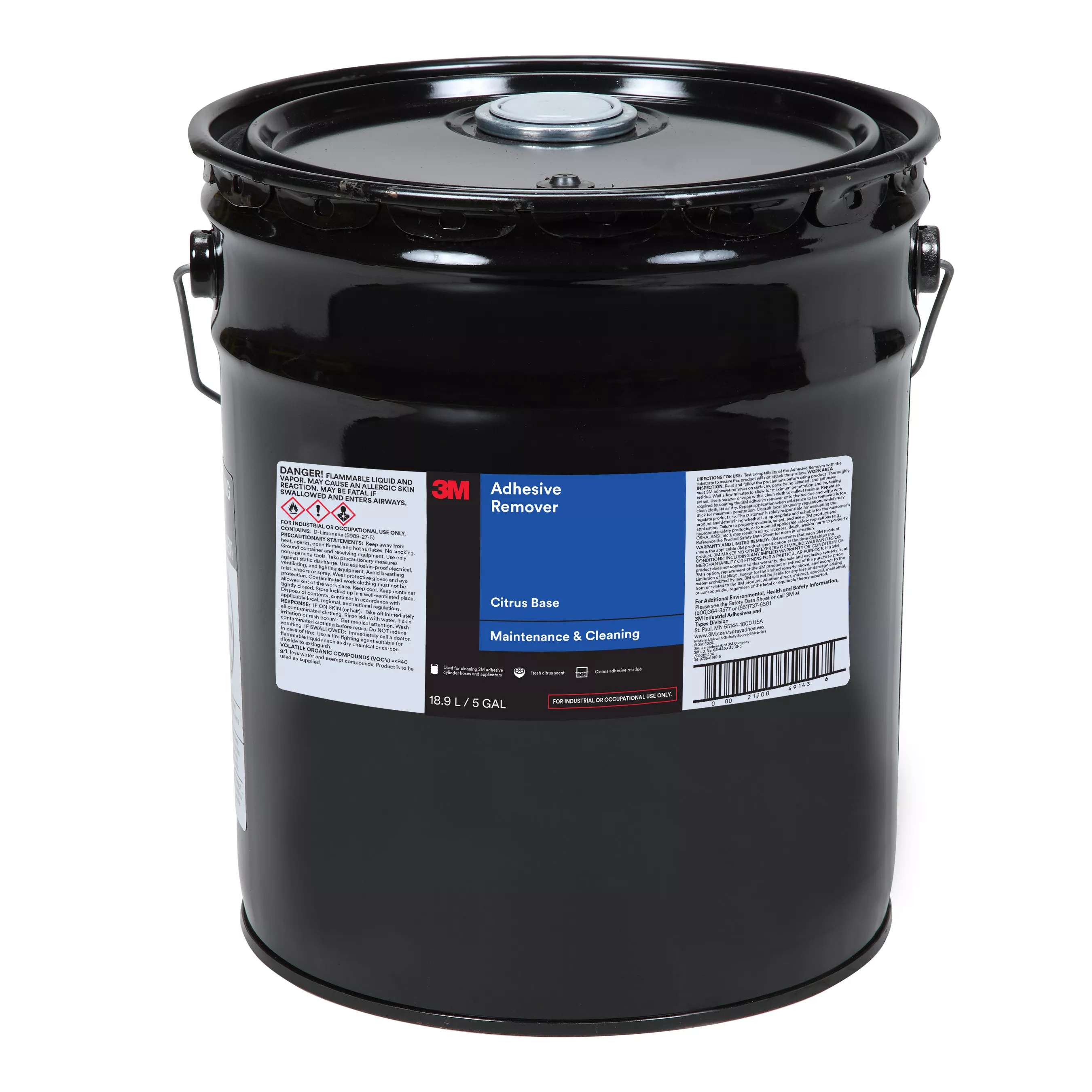 3M™ Adhesive Remover, 5 Gallon (Pail), 1 Can/Drum