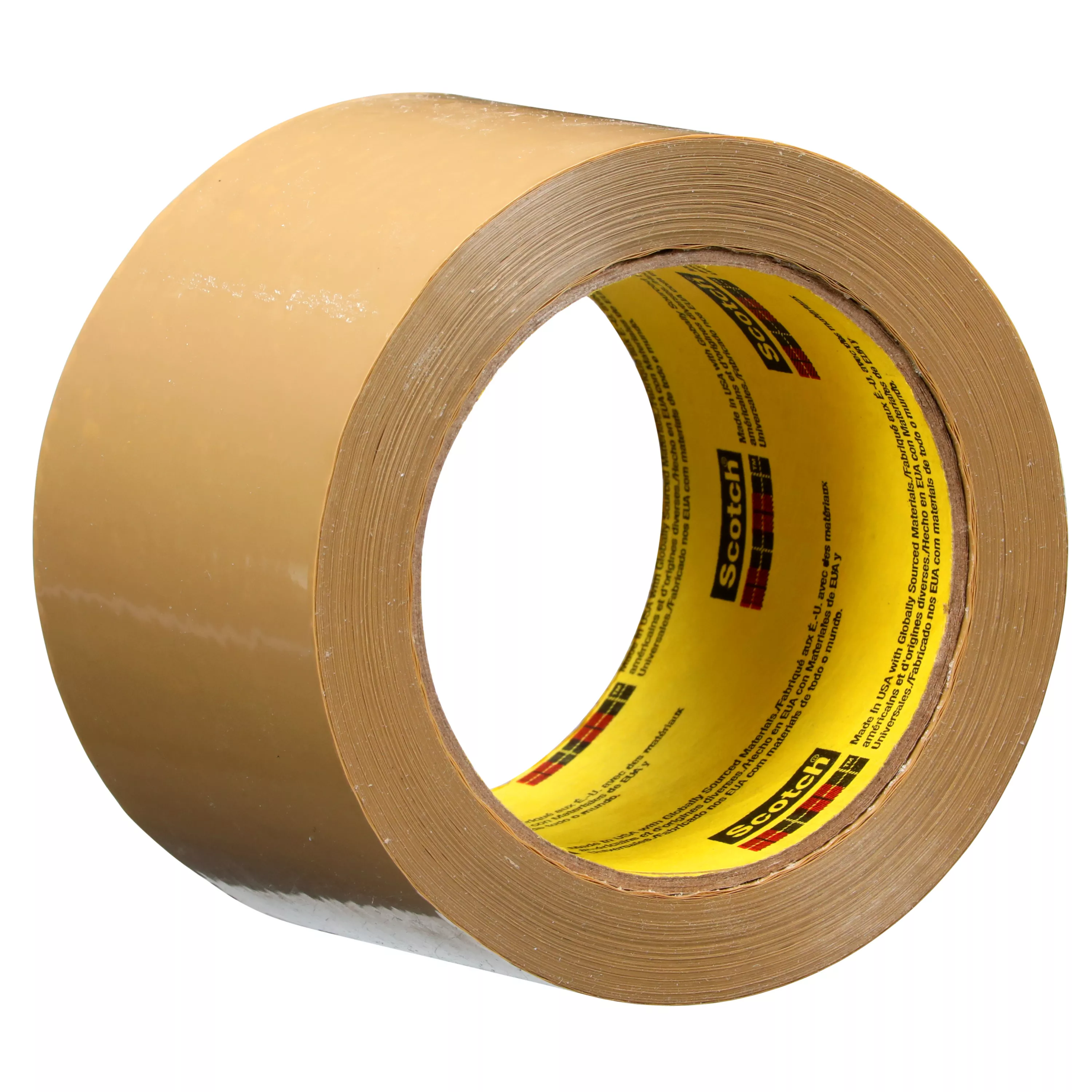 Scotch® Box Sealing Tape 375+ High Tack, Tan, 72 mm x 50 m, 24 Roll/Case