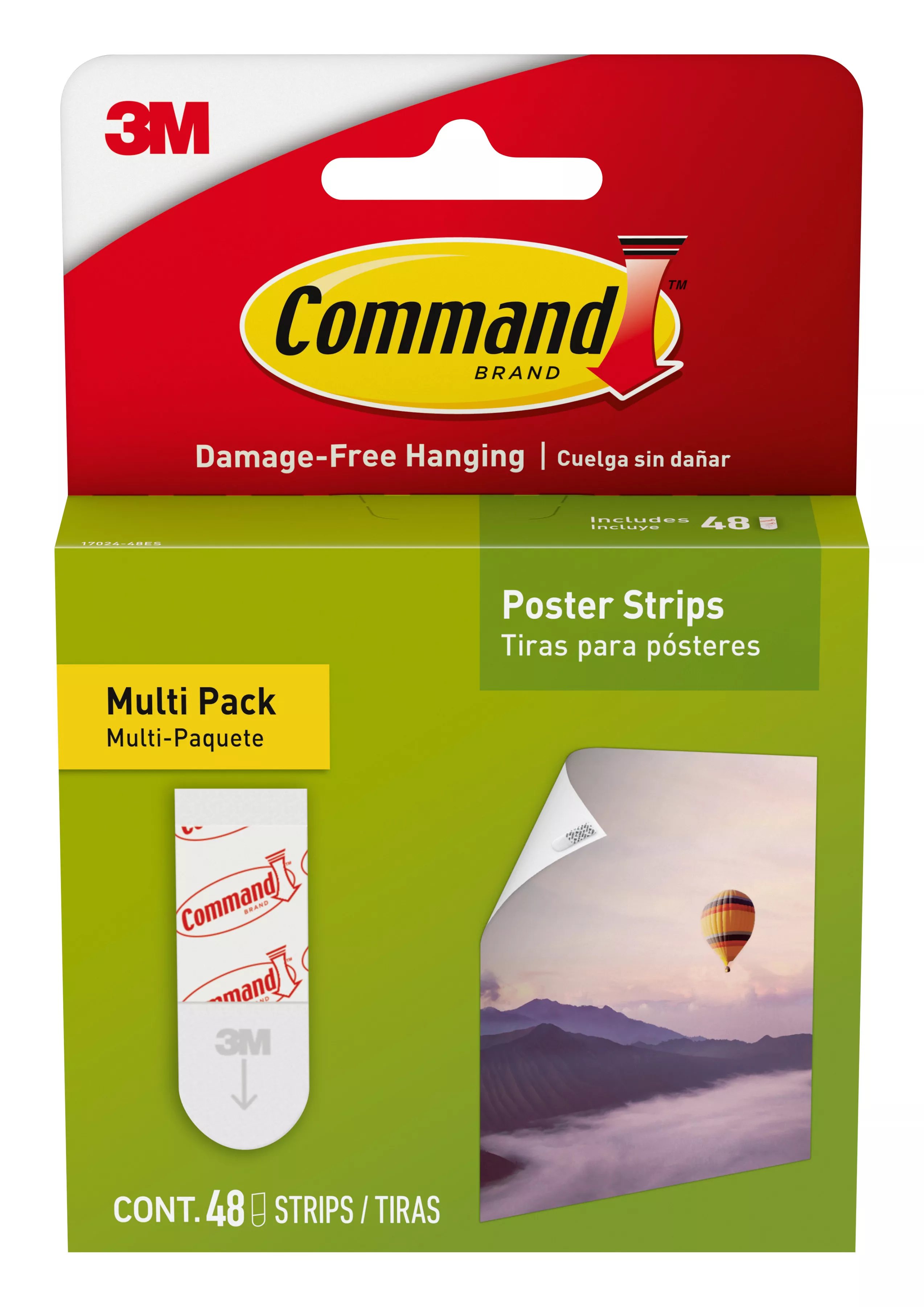 Command™ Poster Strips 17024-48ES, Multi-Pack, 48 strips
