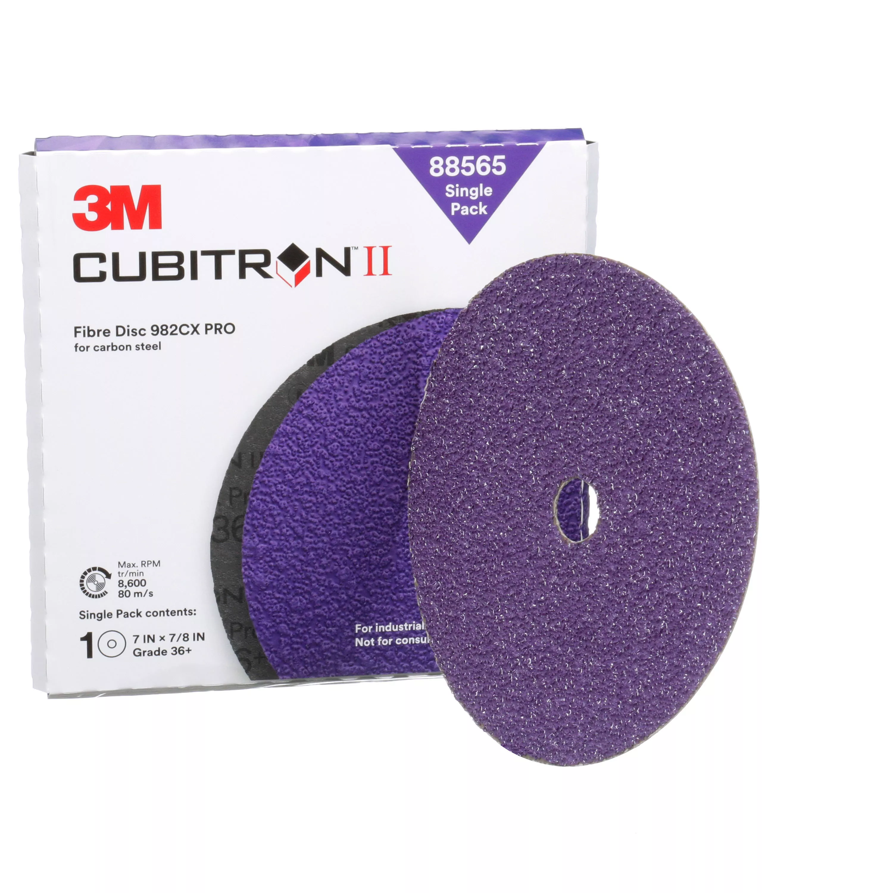 SKU 7100246523 | 3M™ Cubitron™ II Fibre Disc 982CX Pro