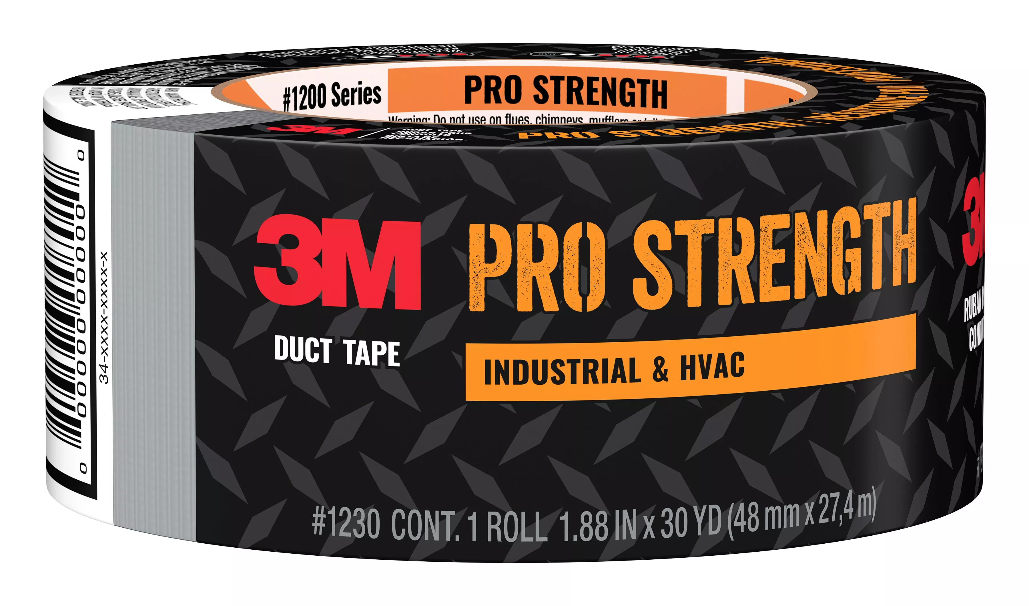 3M™ Pro Strength Duct Tape 1230-C 1.88 in x 30 yd (48 mm x 27.4 m) 9 rls/cs