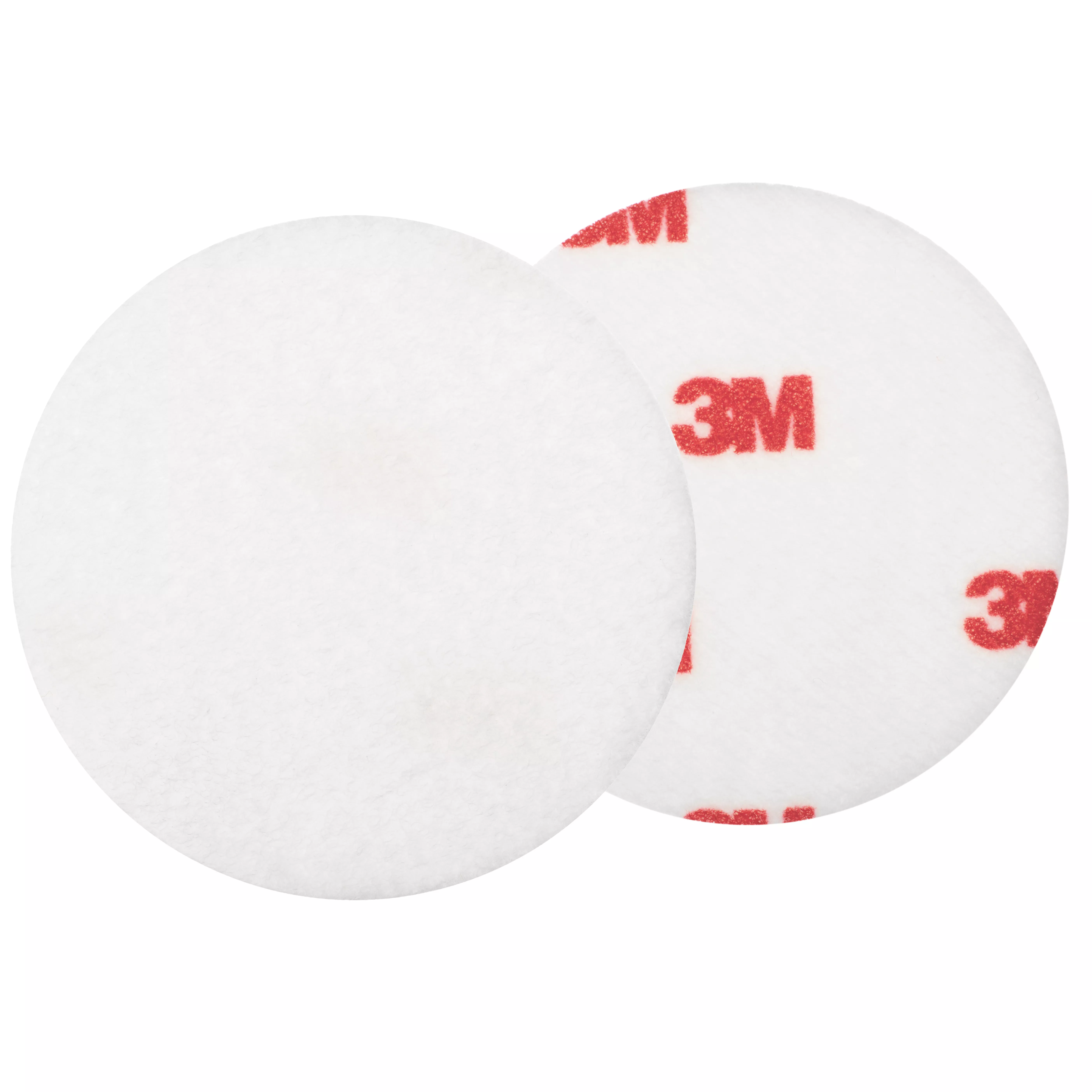 3M™ Finesse-it™ Felt Buffing Pad, 09357, 3 in, Red Foam Logo White Loop, 50/Pac, 500 ea/Case
