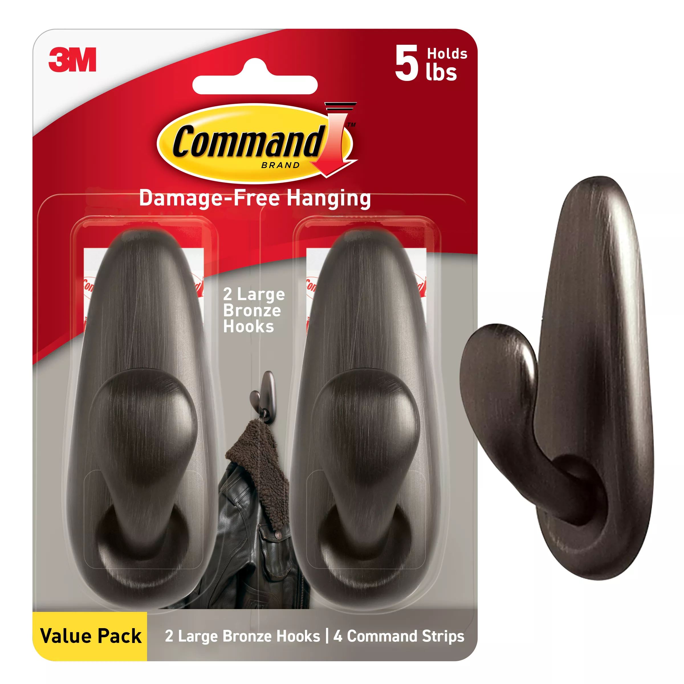 Product Number FC13 | Command™ Large Forever Classic Oil Rubbed Bronze Metal Hook