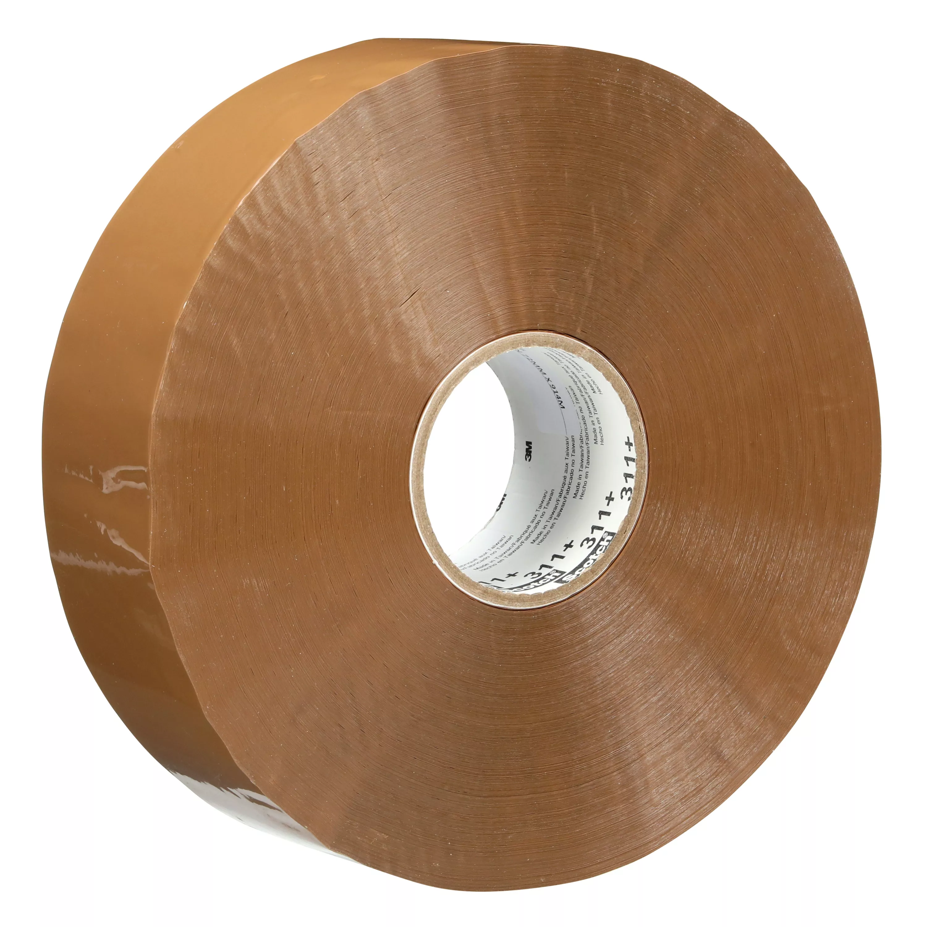 Scotch® High Tack Box Sealing Tape 311+, Tan, 72 mm x 914 m, 4 Roll/Case