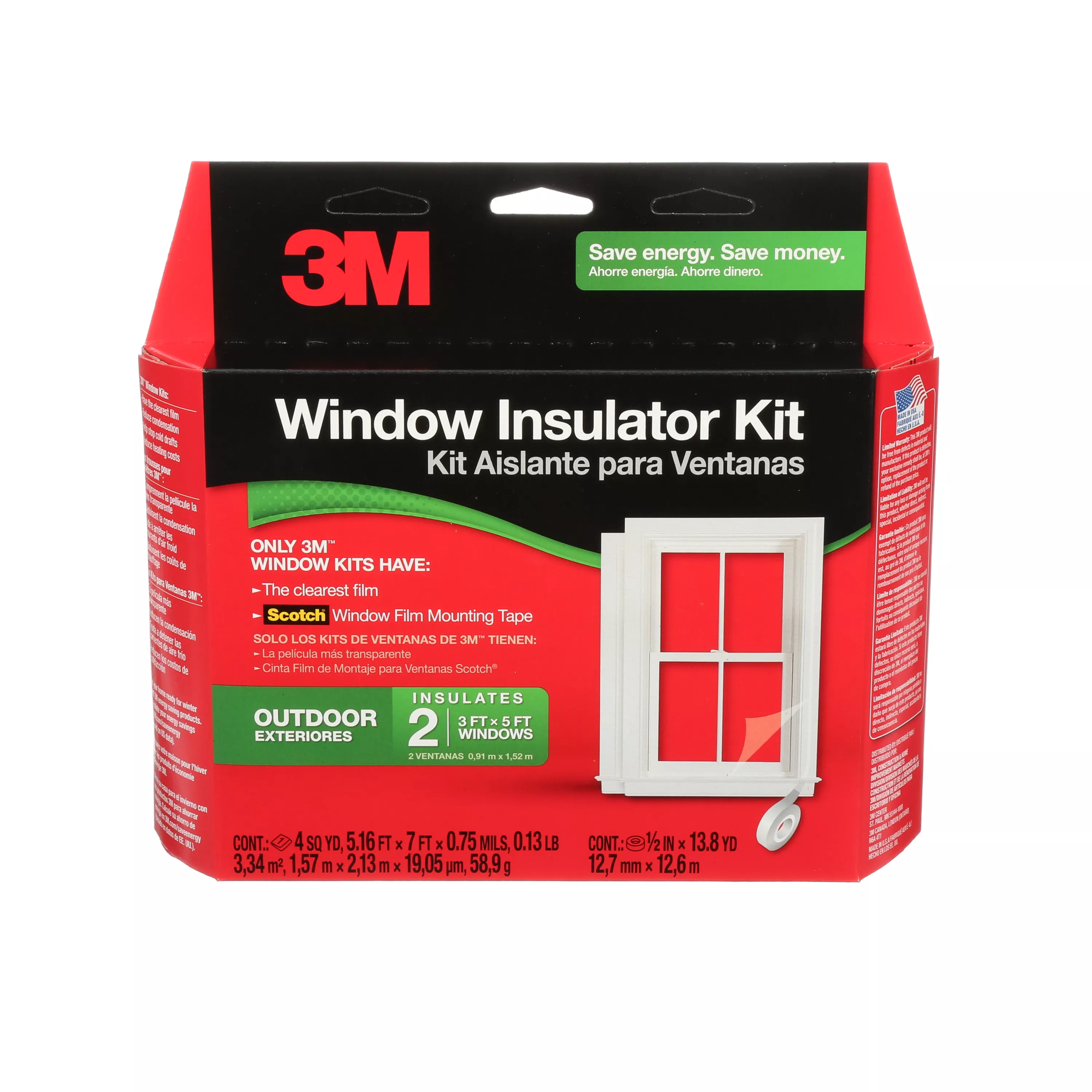 3M™ Outdoor Window Insulator Kit,2170 W-6, Two Pack