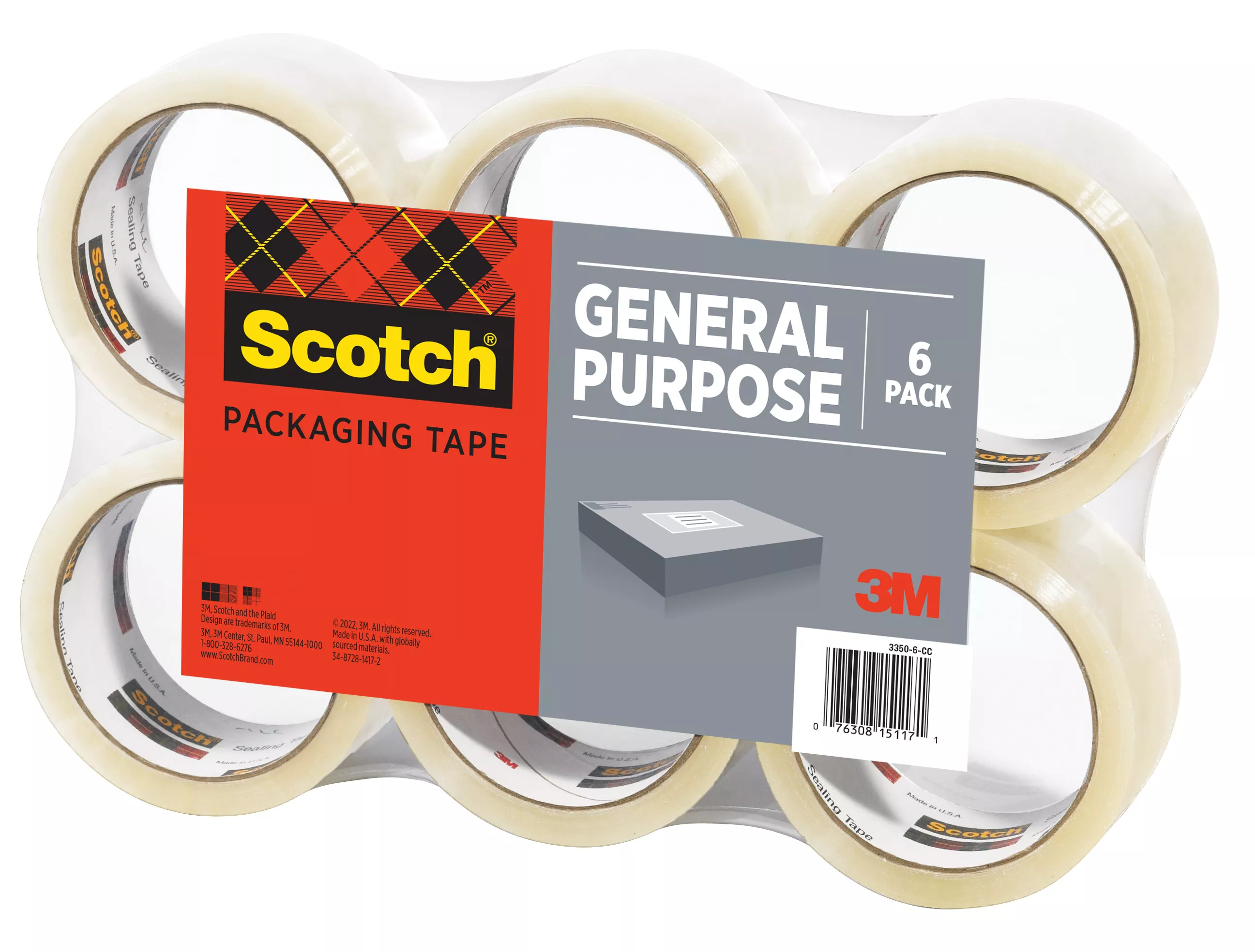 UPC 00051141914466 | Scotch® Lightweight Shipping Packaging Tape 3350-6
