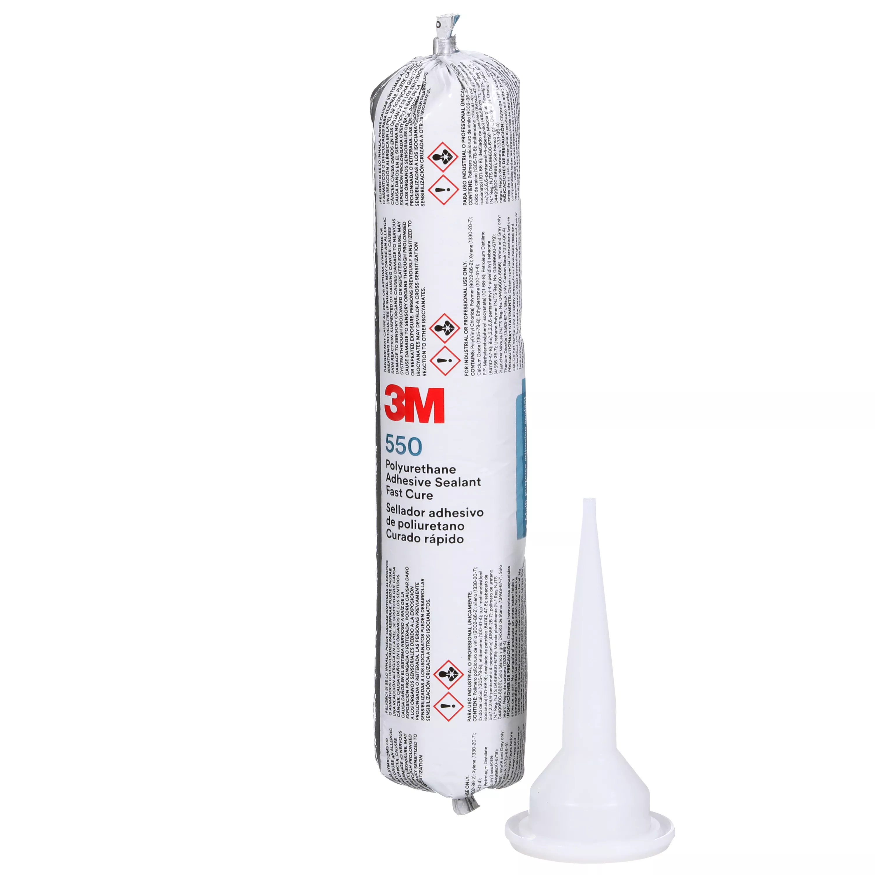 3M™ Polyurethane Adhesive Sealant 550FC Fast Cure, White, 400 mL Sausage
Pack, 12/Case