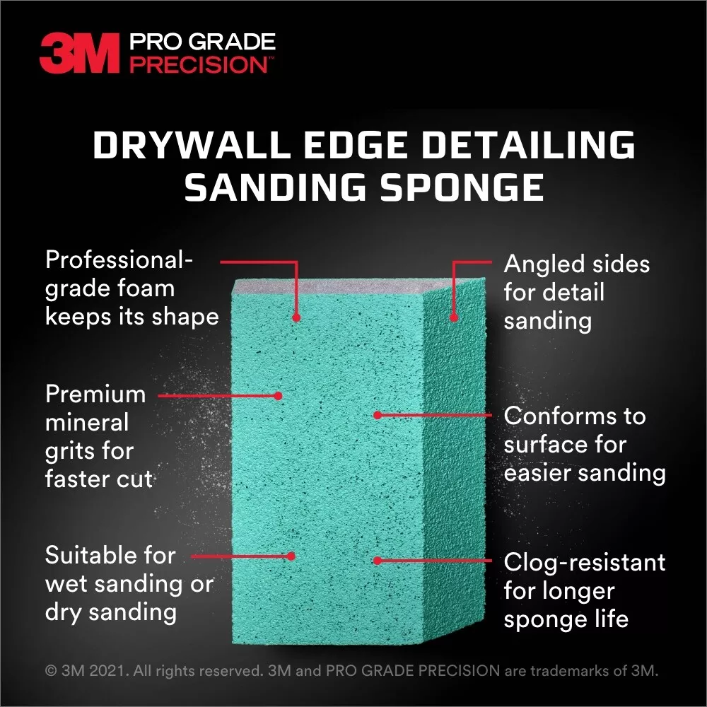 UPC 00051135806708 | 3M™ Pro Grade Precision™ Drywall Edge Detailing Angled Sanding Sponge
Fine grit