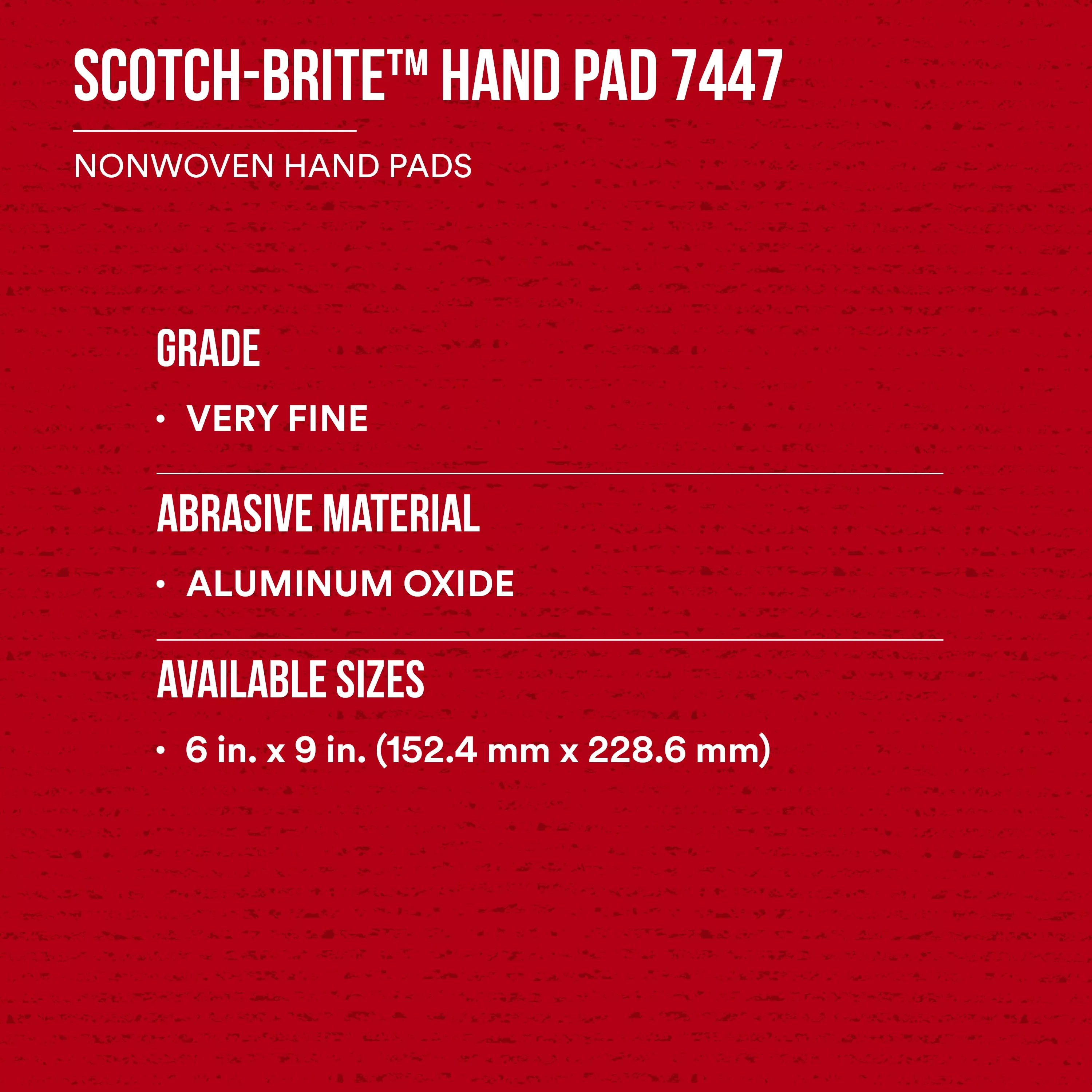 SKU 7000027560 | Scotch-Brite™ Hand Pad 7447B